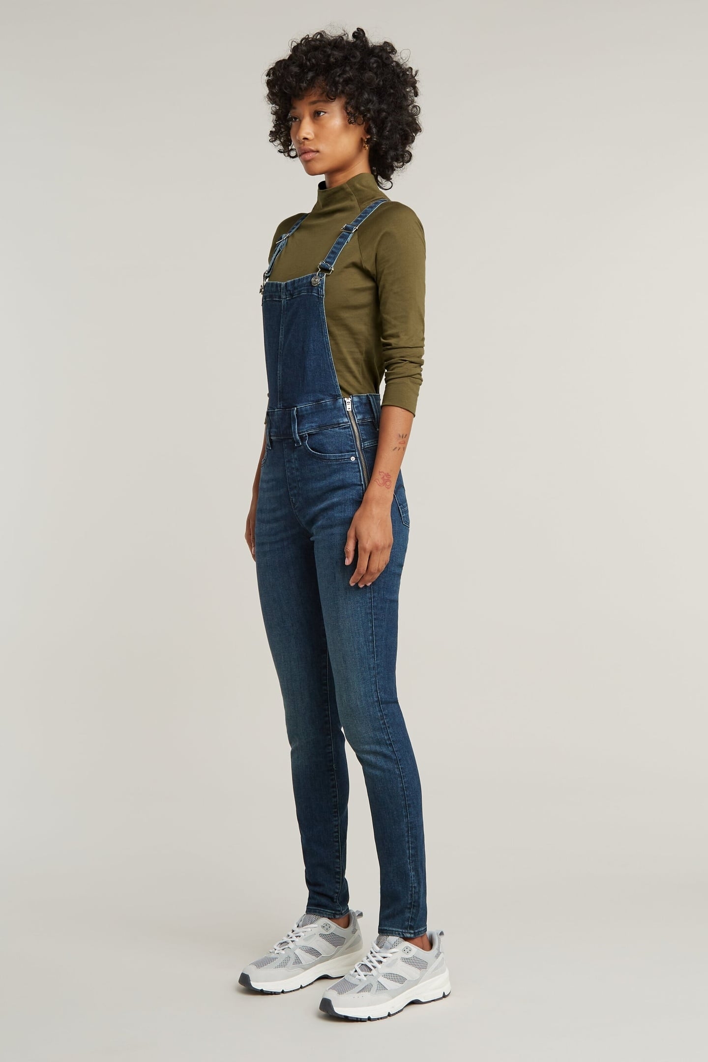 LYNN HIGH WAIST SKINNY OVERALL DK AGED 4