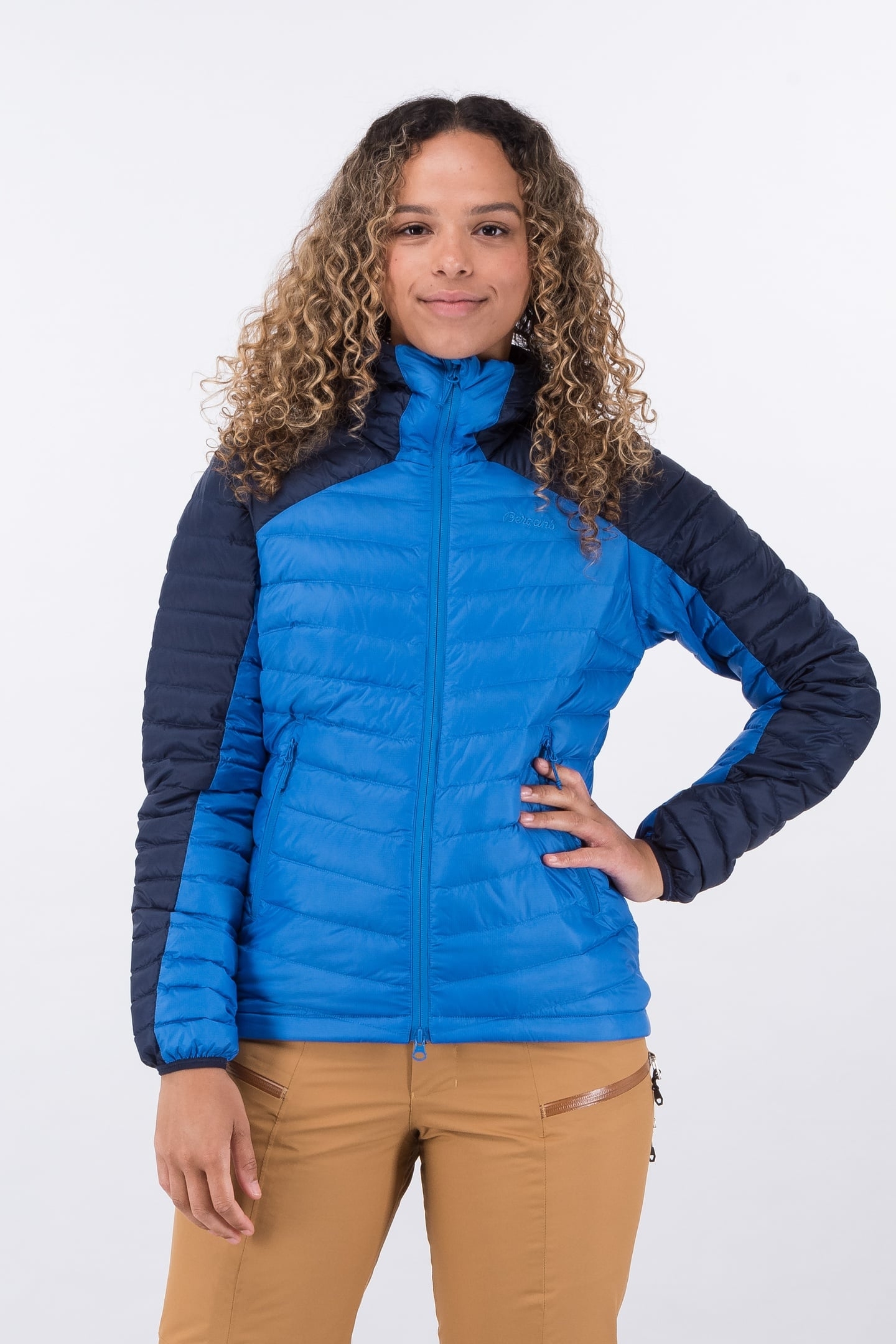 RØROS DOWN LIGHT W JKT W/HOOD STRONGBLUE/NAVY 2