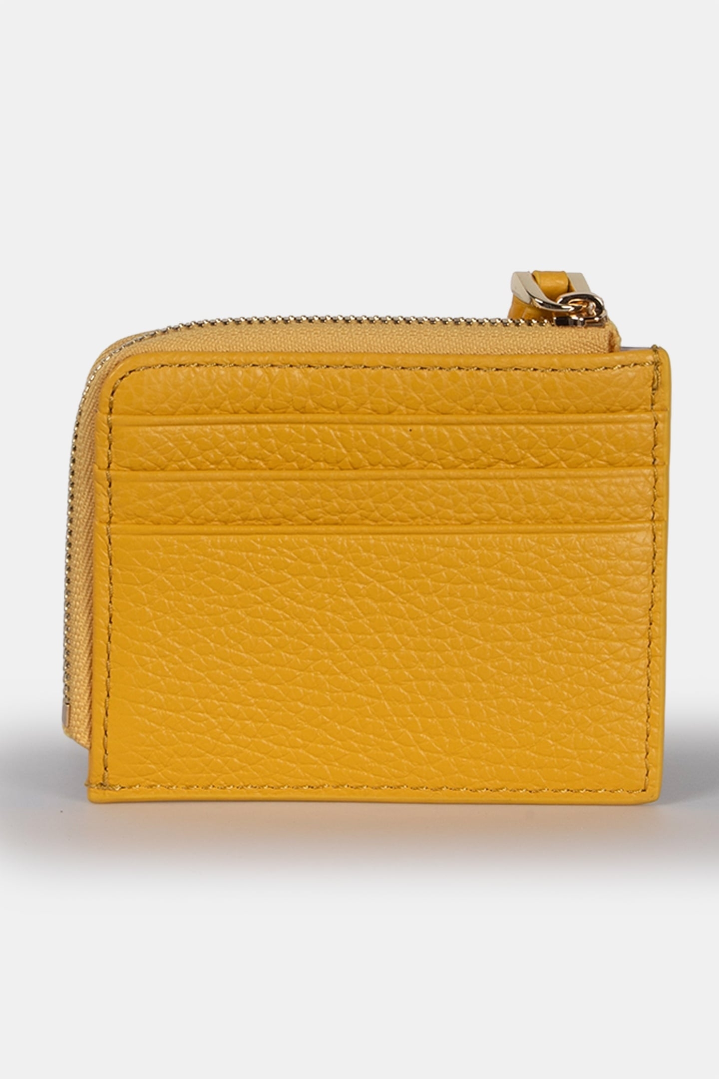 LEATHER PURSE IN MUSTARD YELLOW 3