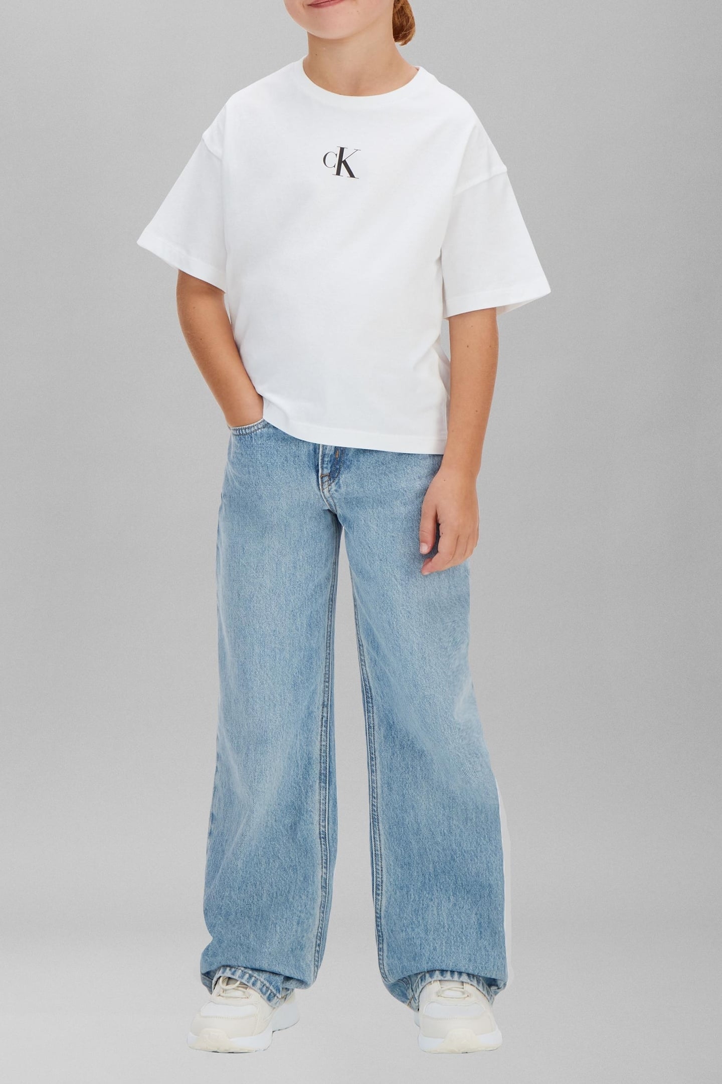 GIRLS LOGO BOXY SS T-SHIRT BRIGHT WHITE 3