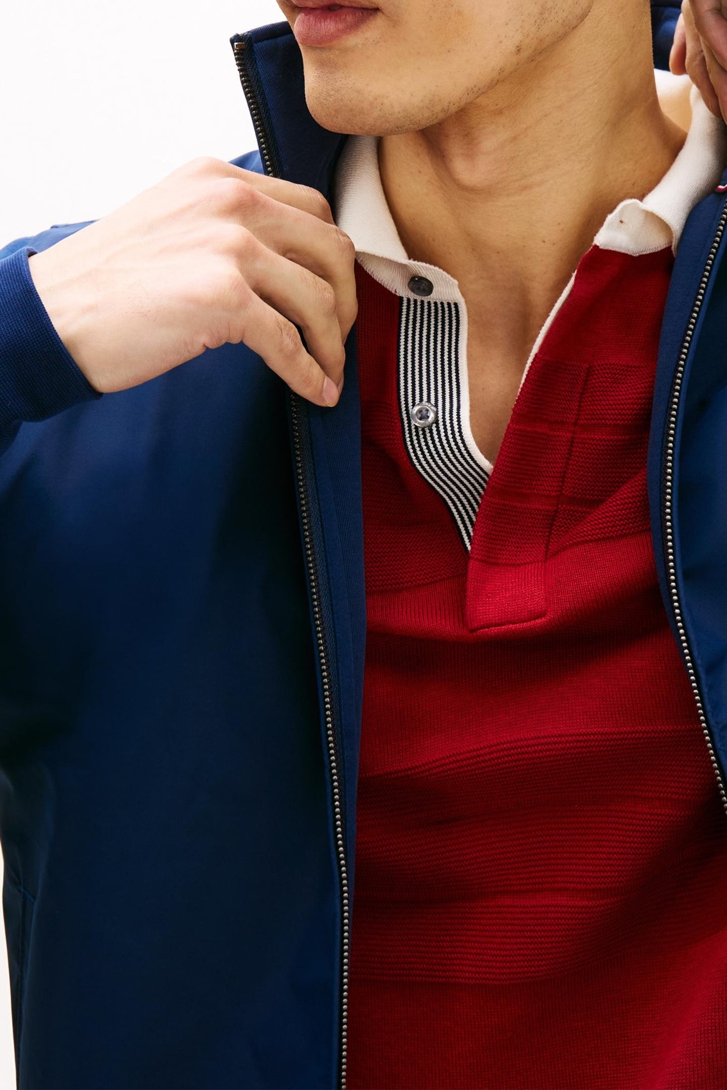 ESSENTIAL INTECHNO MIX ZIP THRU CARBON NAVY 4