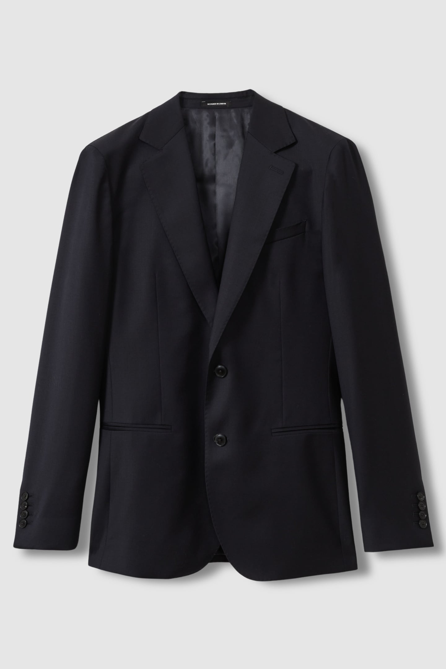 SB 2B NOTCH PLAIN WEAVE BLAZER NAVY 6
