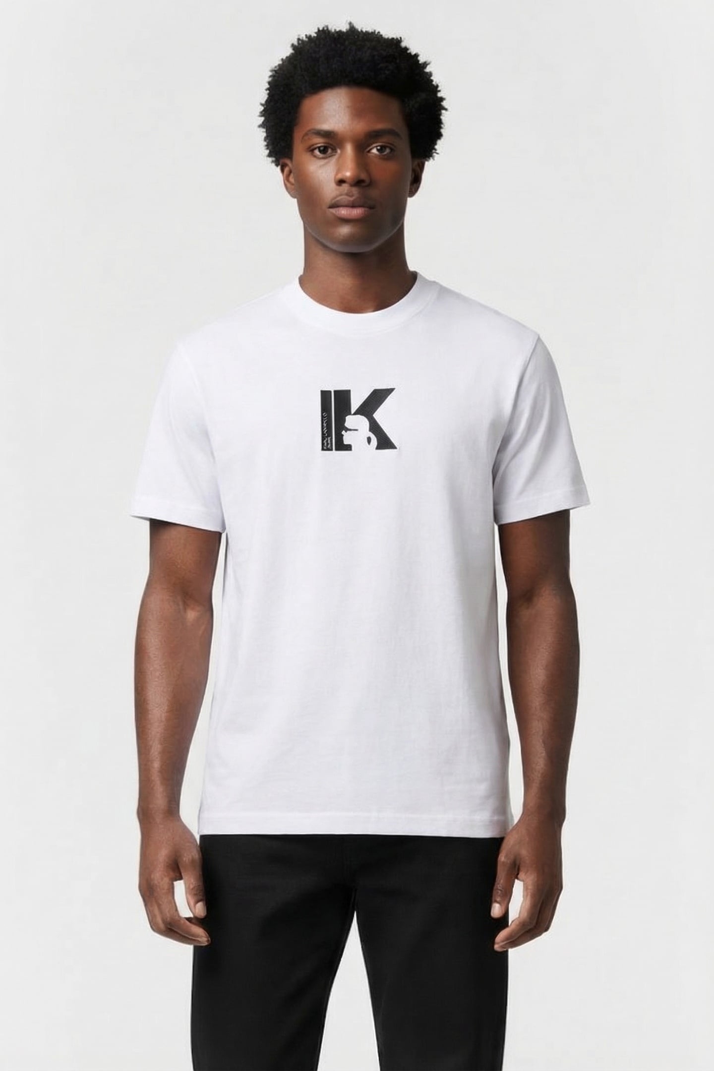 WHITE KLJ REG K LOGO TEE 1