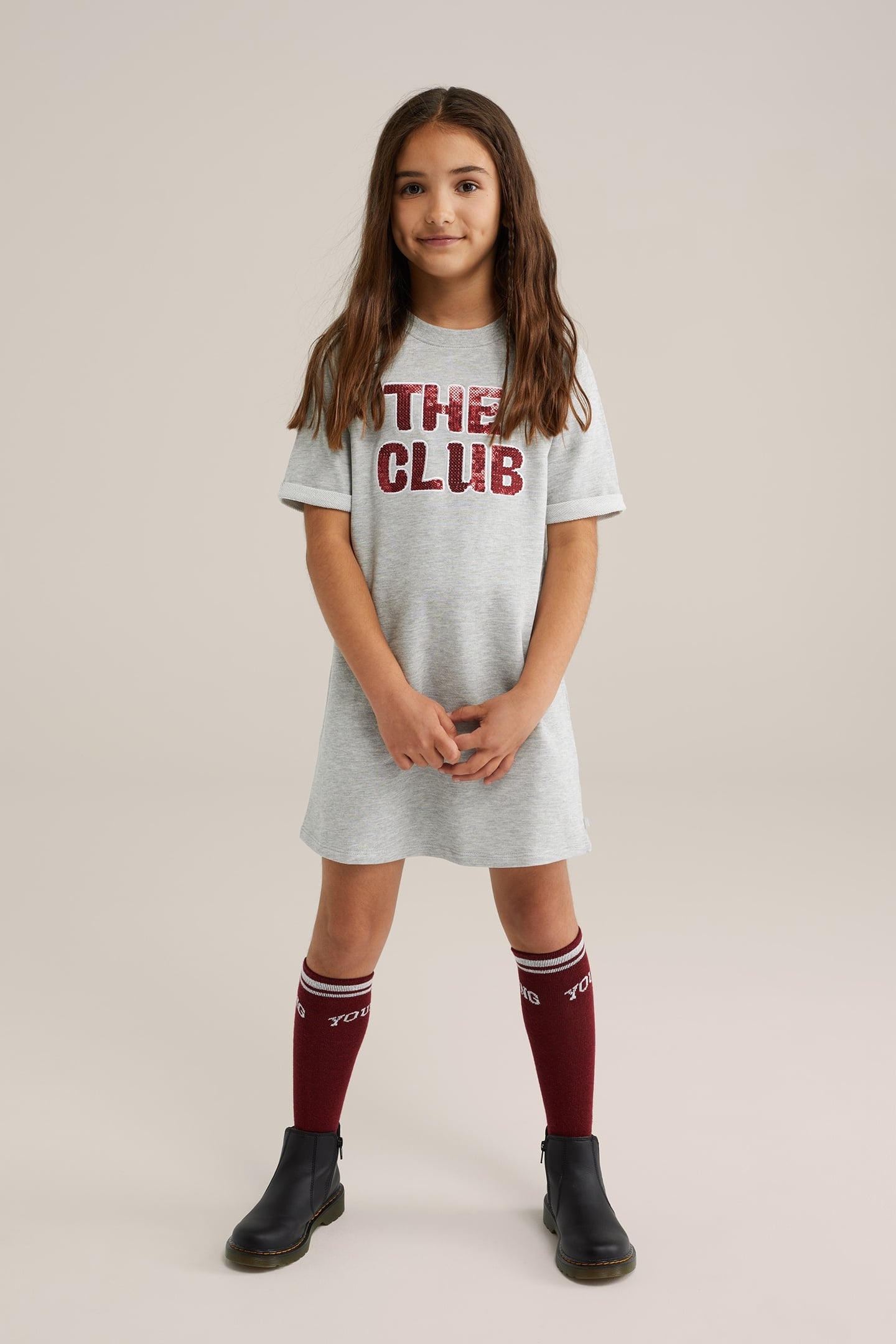 DRESS MID LENGTH GREY 4