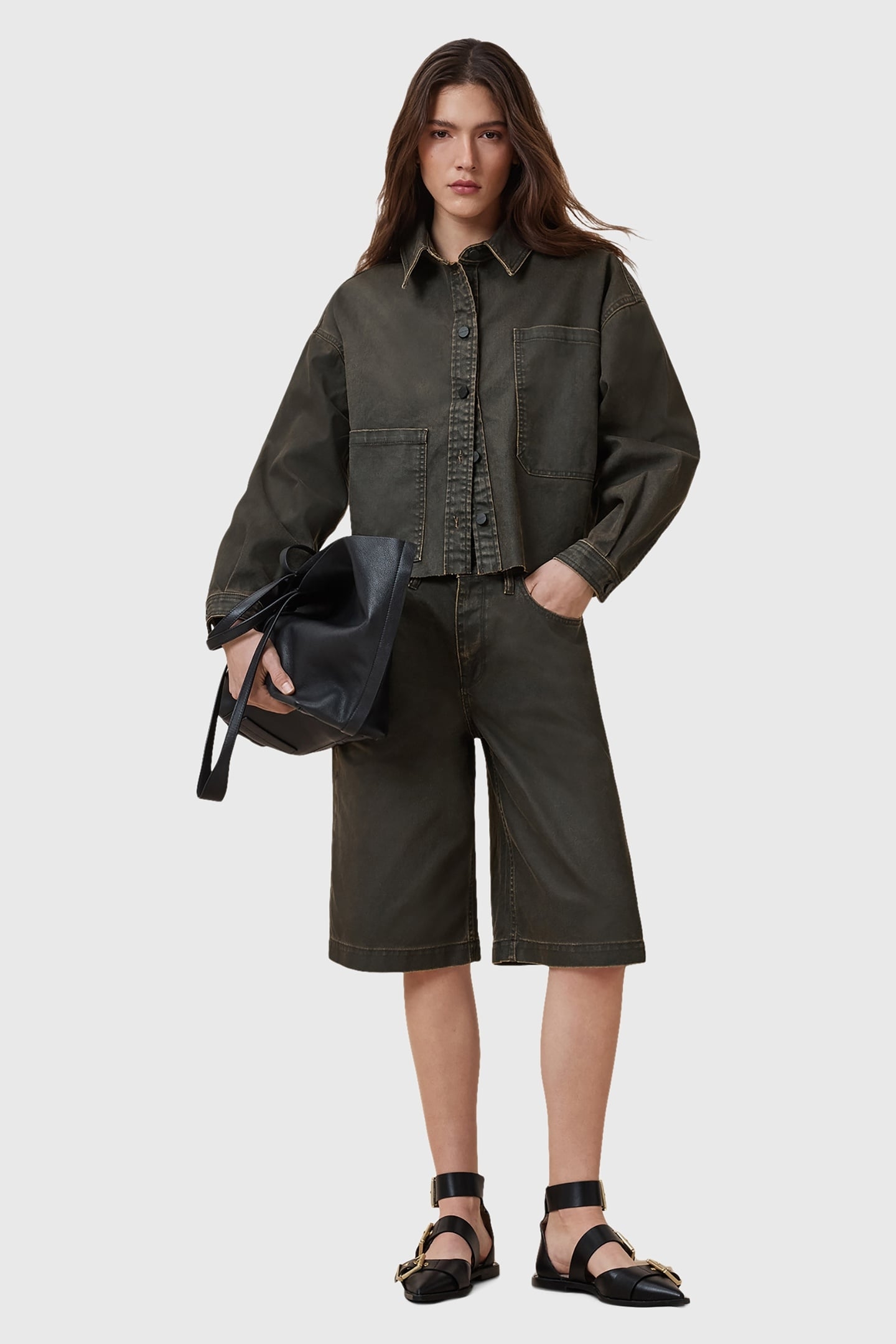 NICKY DENIM SHACKET GOLDEN BLACK 2