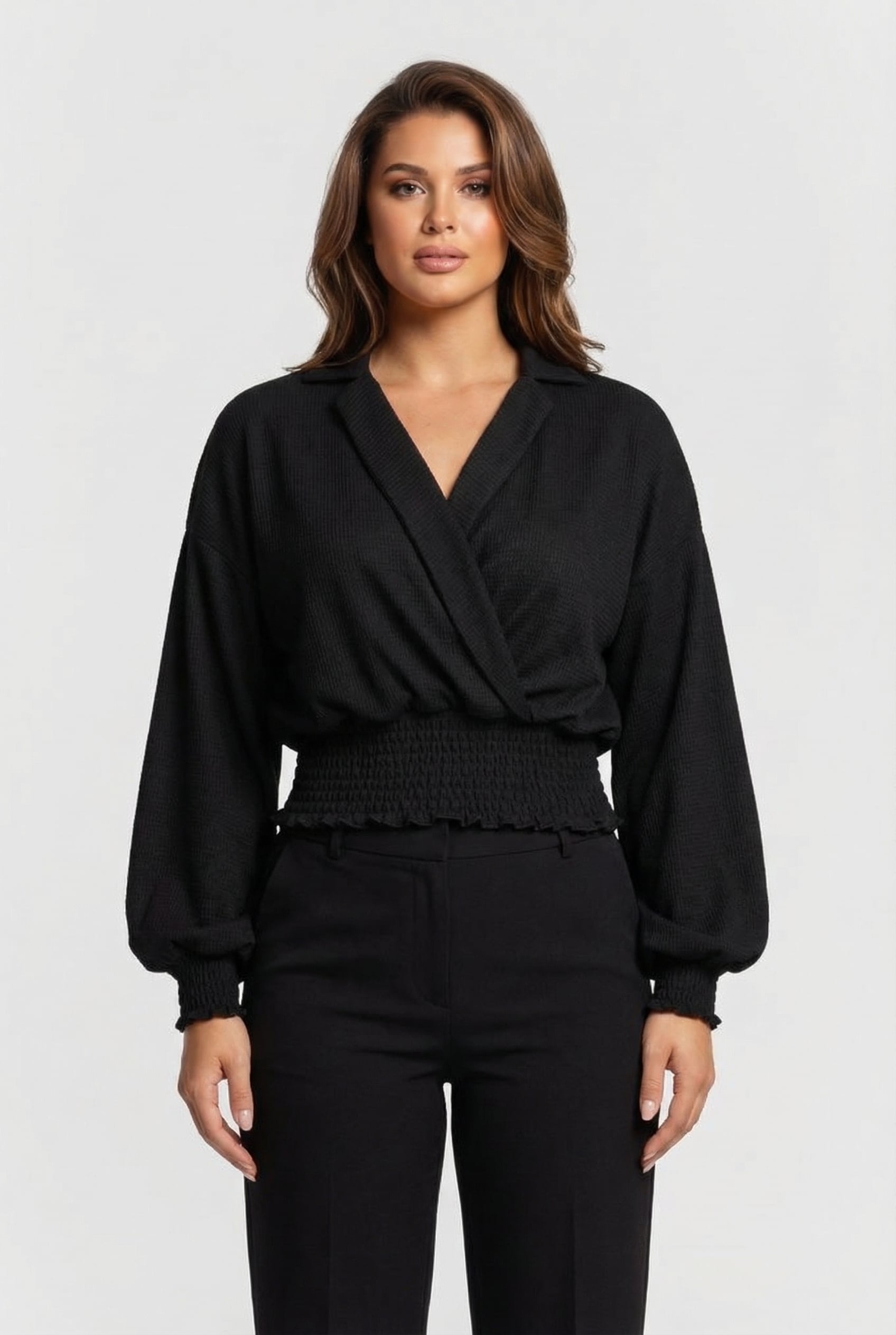 LOLLAND BLOUSE DEEP BLACK 1