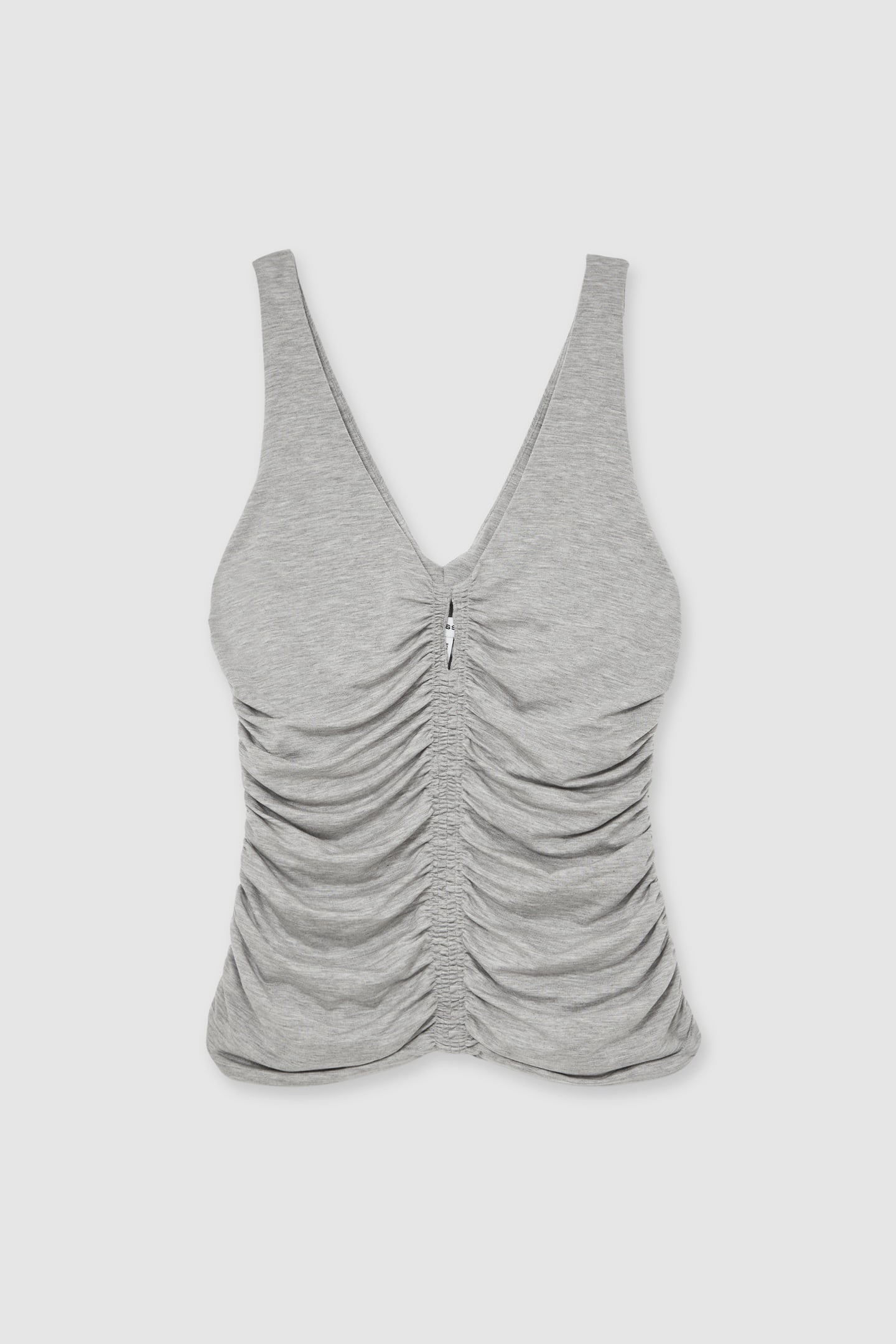 LOW BACK RUCHED VEST SILVER GREY 4