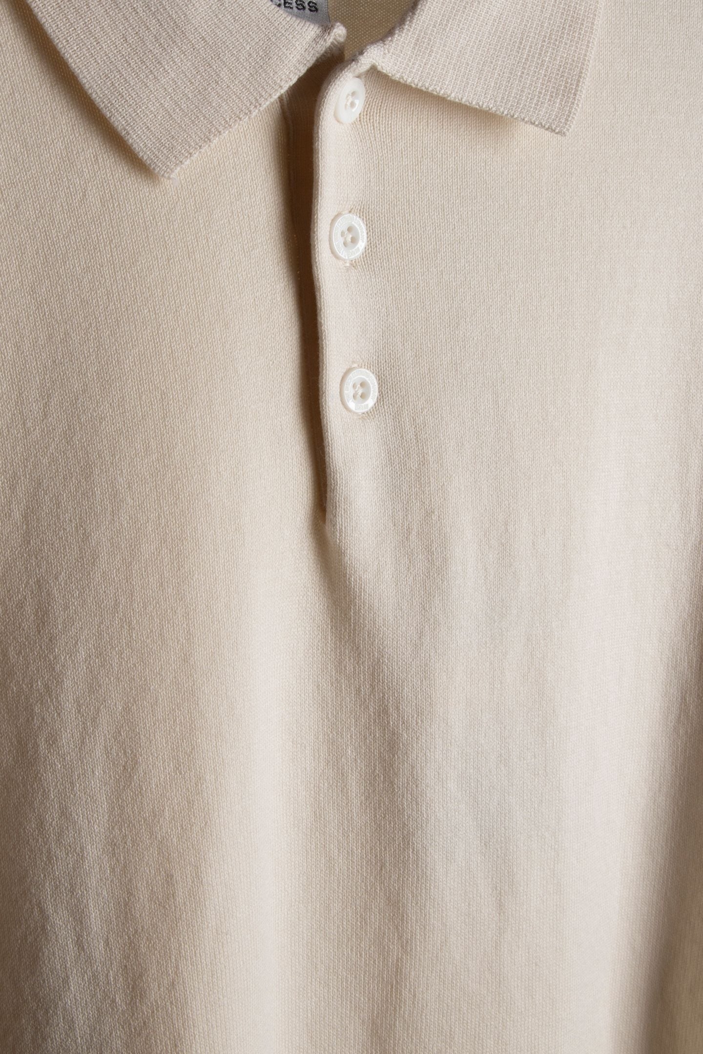 PULLOVER SHORT SLEEVE POLO BUTTON SOLID OFFWHITE 5