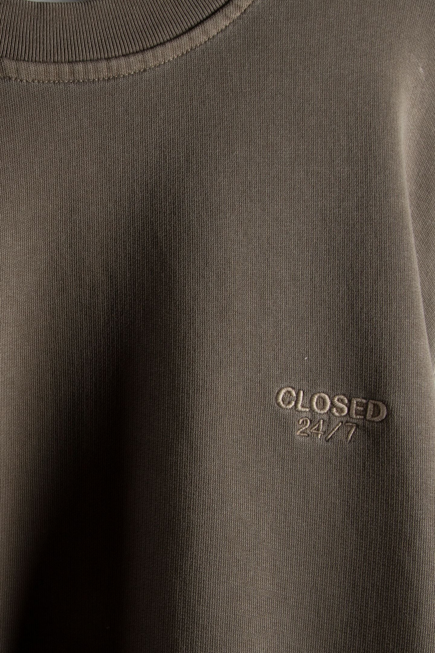 CREW SWEATSHIRT T-SHIRTS OLIVE GREEN 4