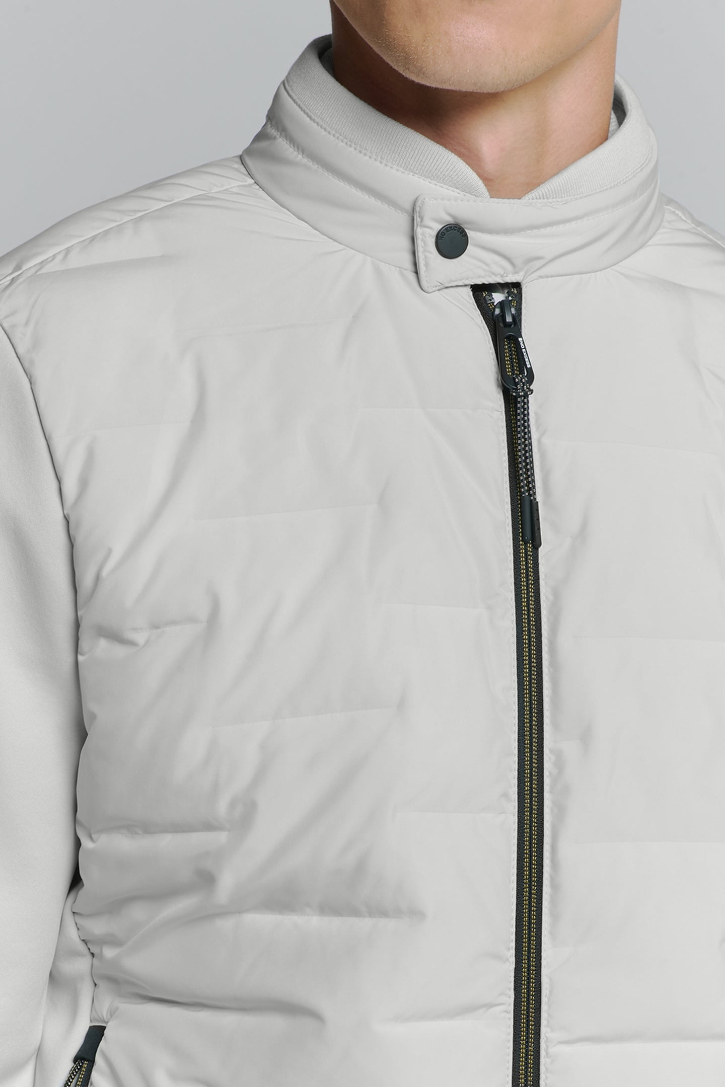 JACKET SHORT FIT SEALED KNITTED MIX CHALK 7