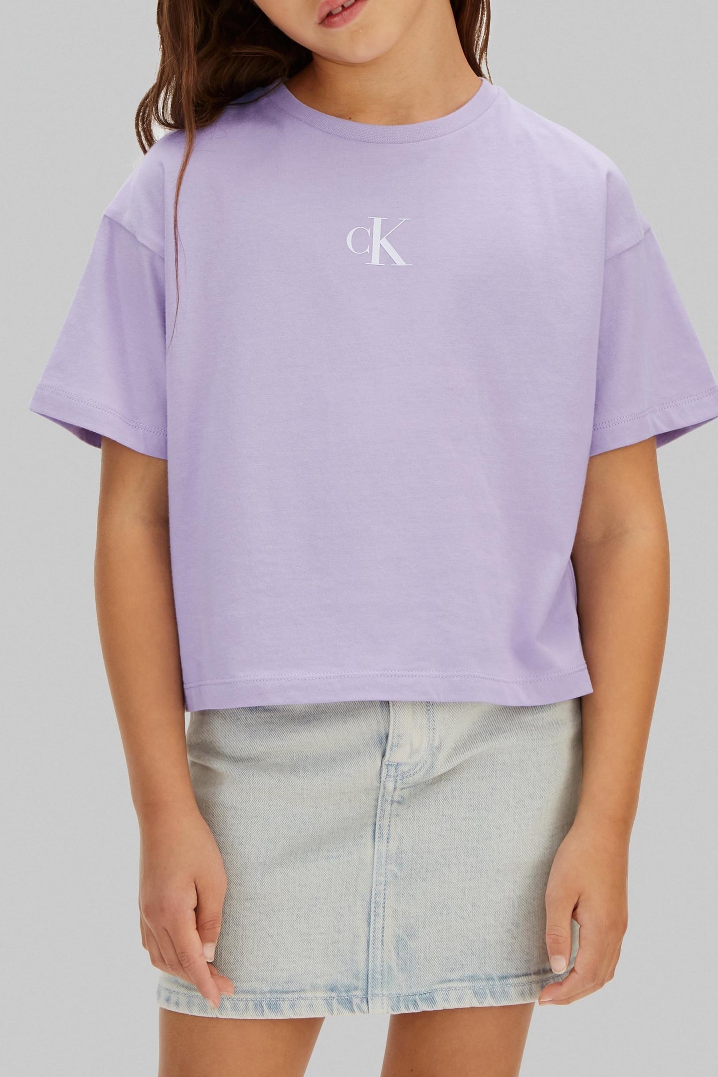 GIRLS LOGO BOXY T-SHIRT SOFT LAVENDER 2