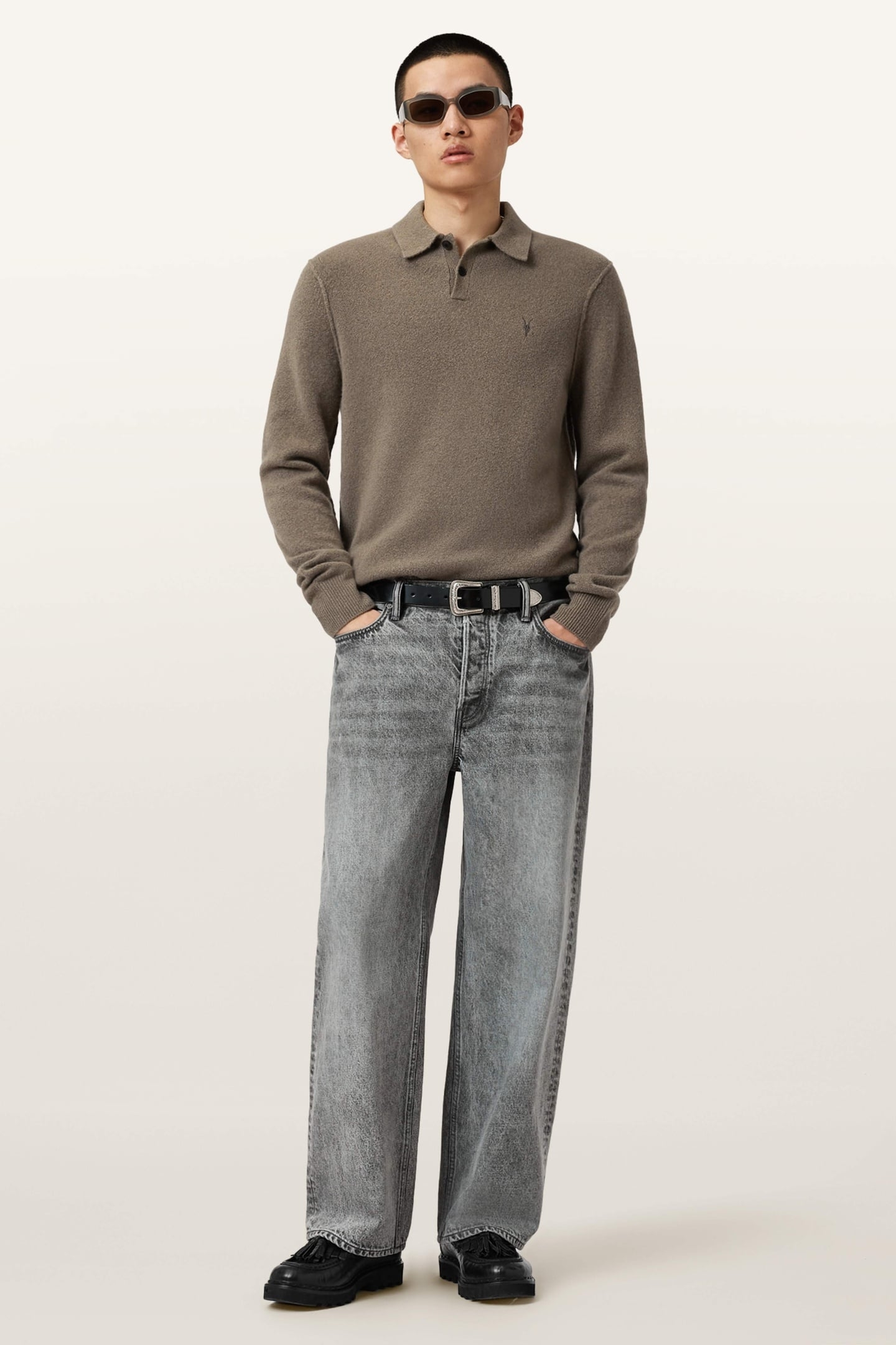 STATTEN LS POLO DUSKY GREEN 1