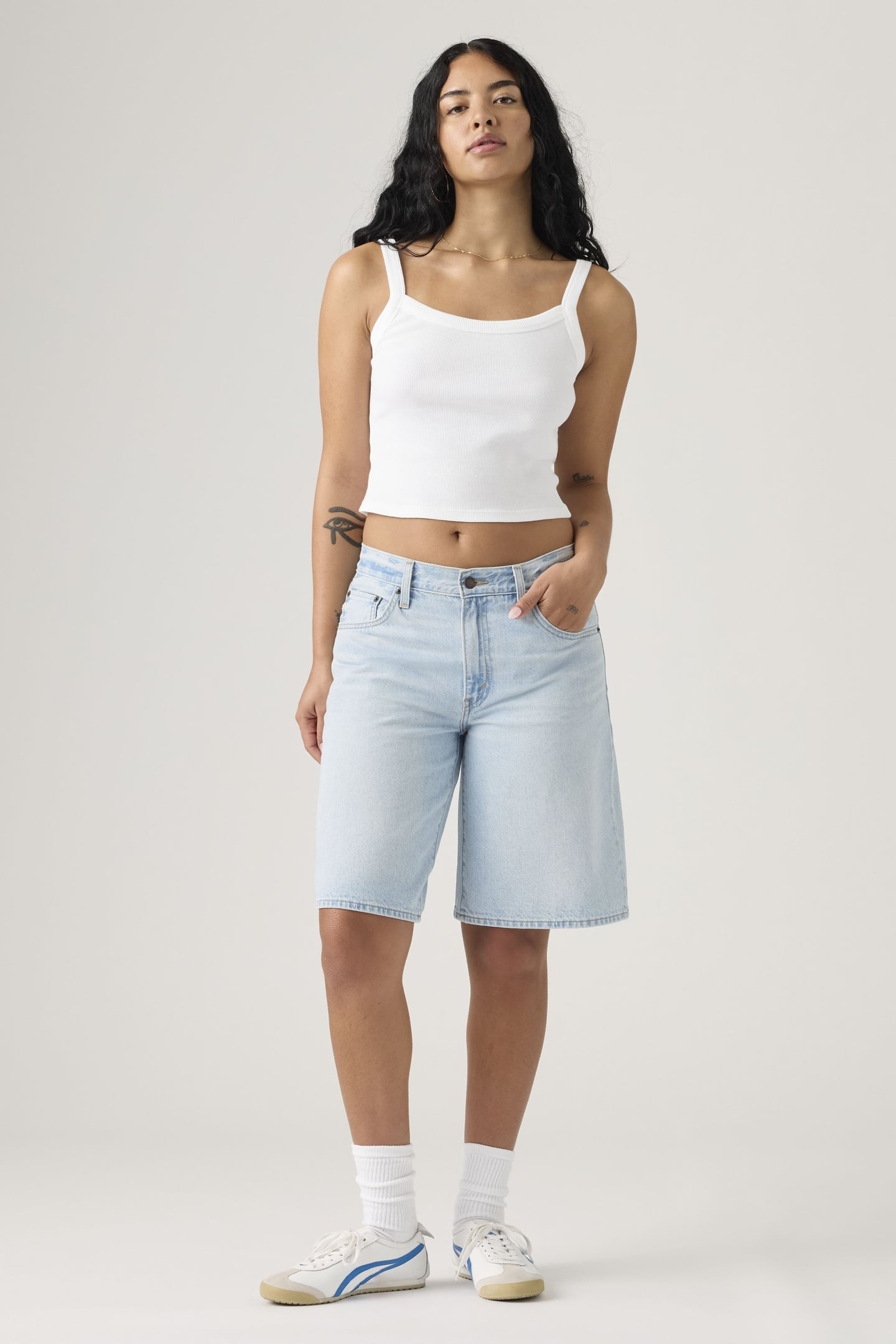 BAGGY DAD JORTS BLUE 2