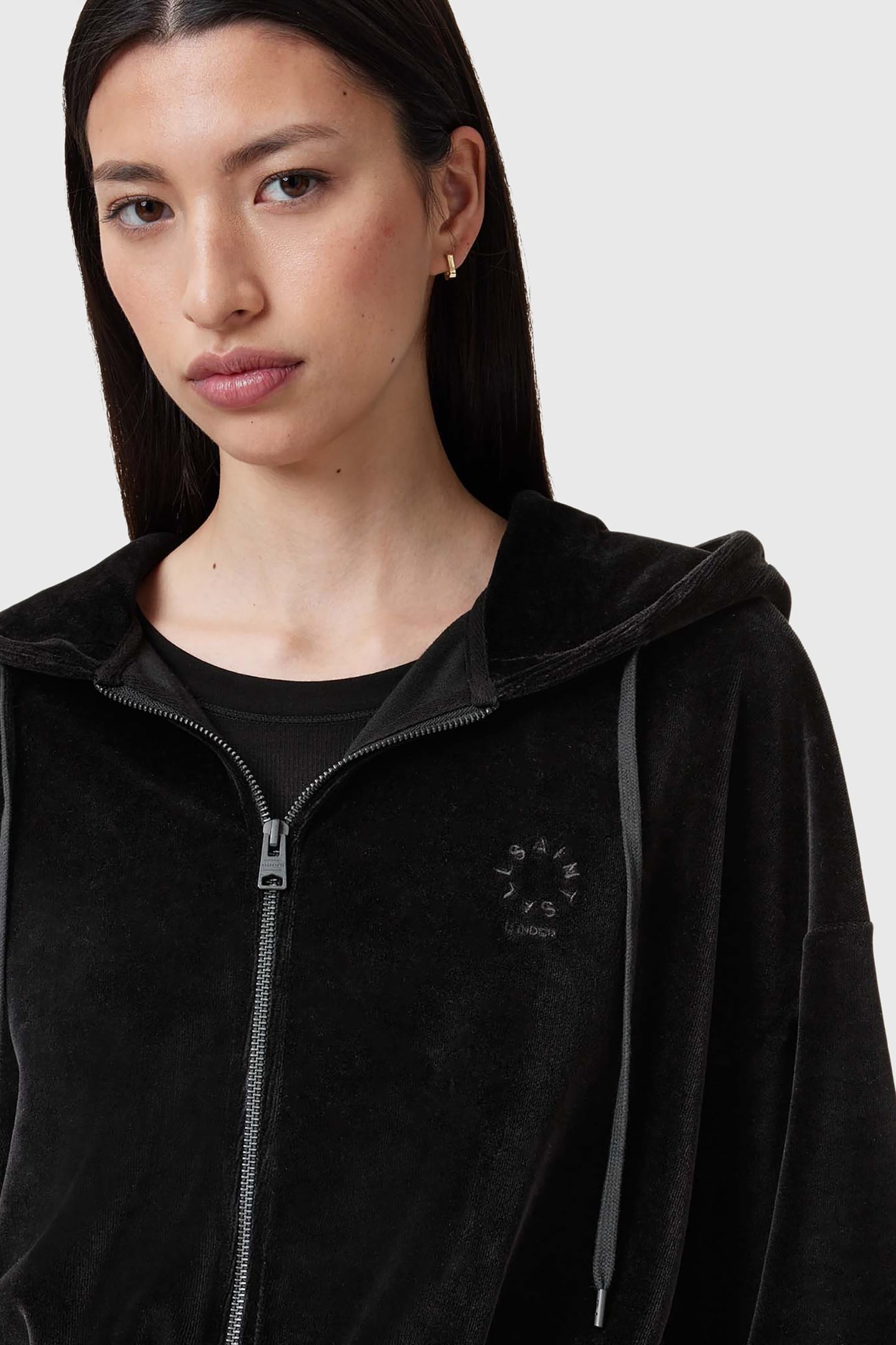 VINNY VELVET HOODY BLACK 6