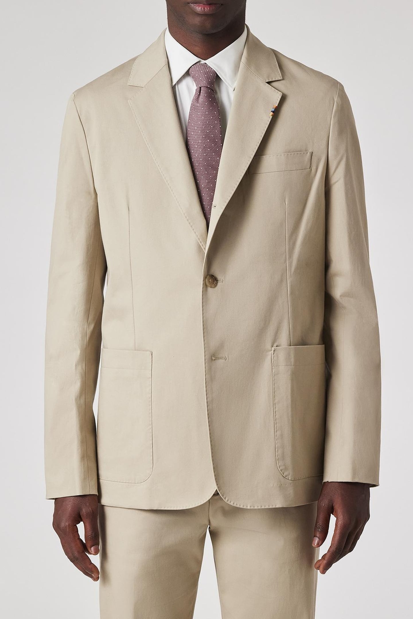 2BTN SB JACKET KHAKI 1