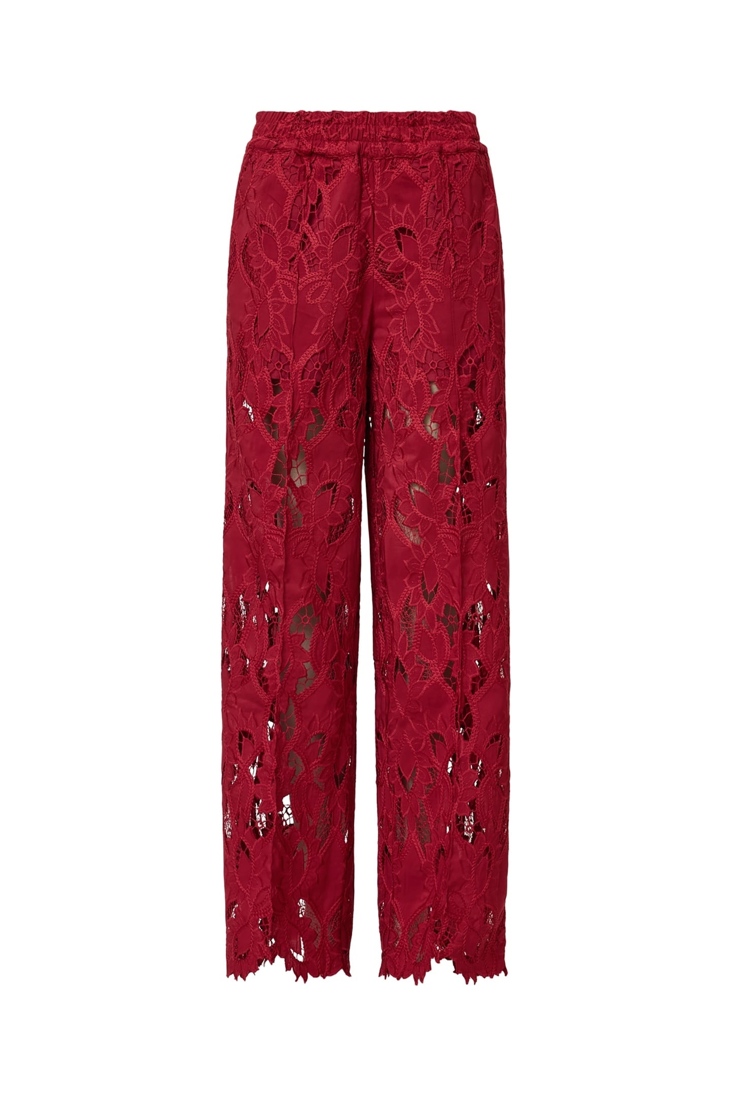 CHARLI EMB TROUSER BURNT BRICK RED 7