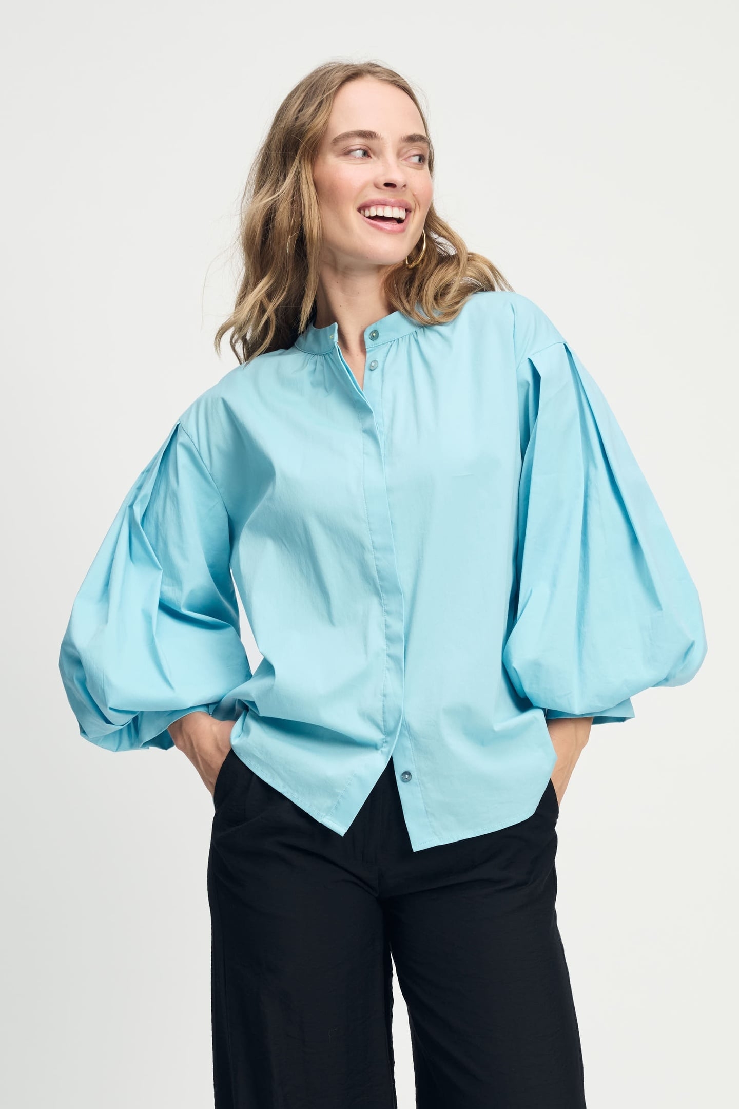 BLOUSE - POPLIN SKY BLUE 1
