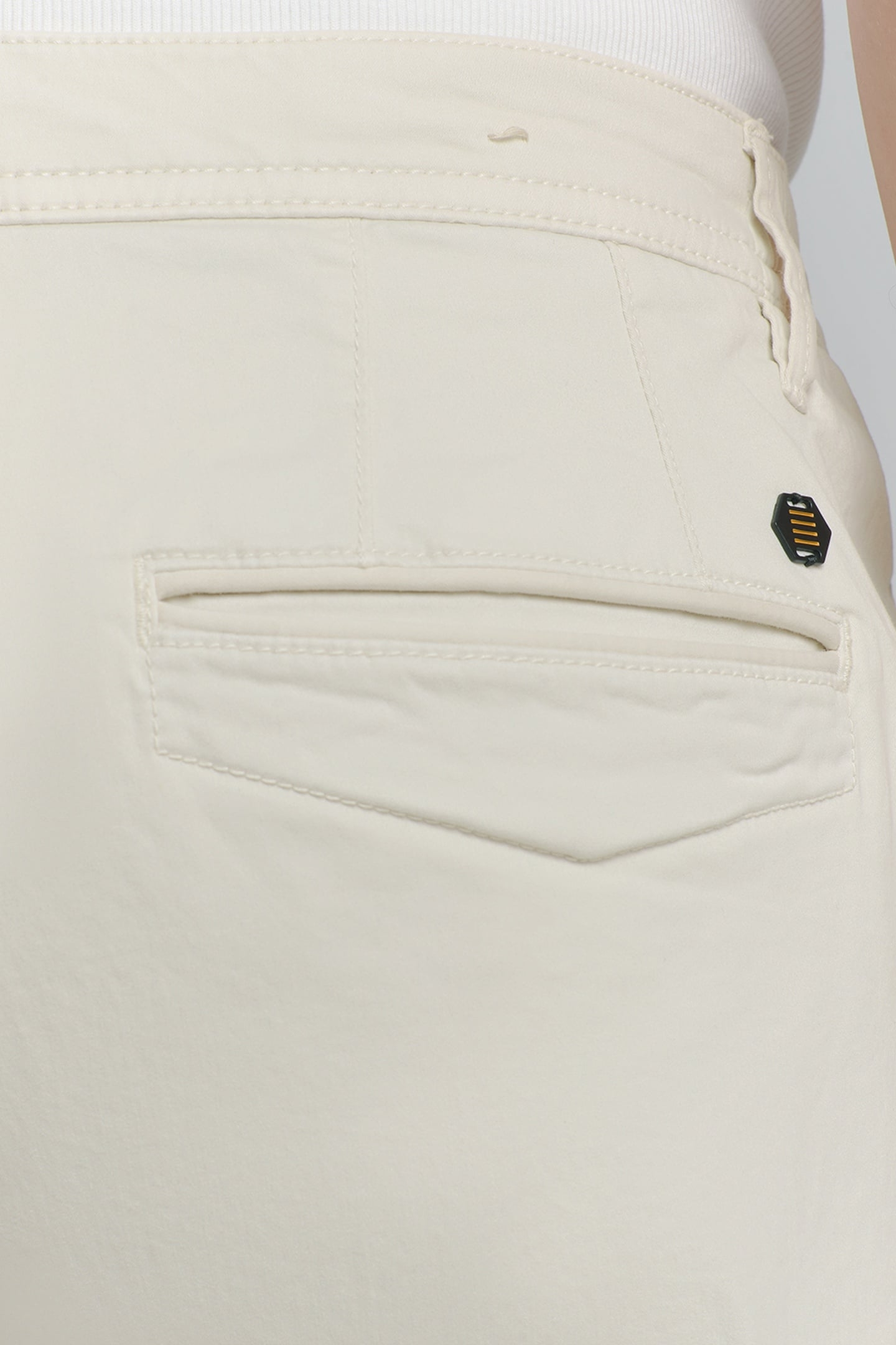 SHORT CHINO GARMENT DYED TWILL STRETCH CHALK 7