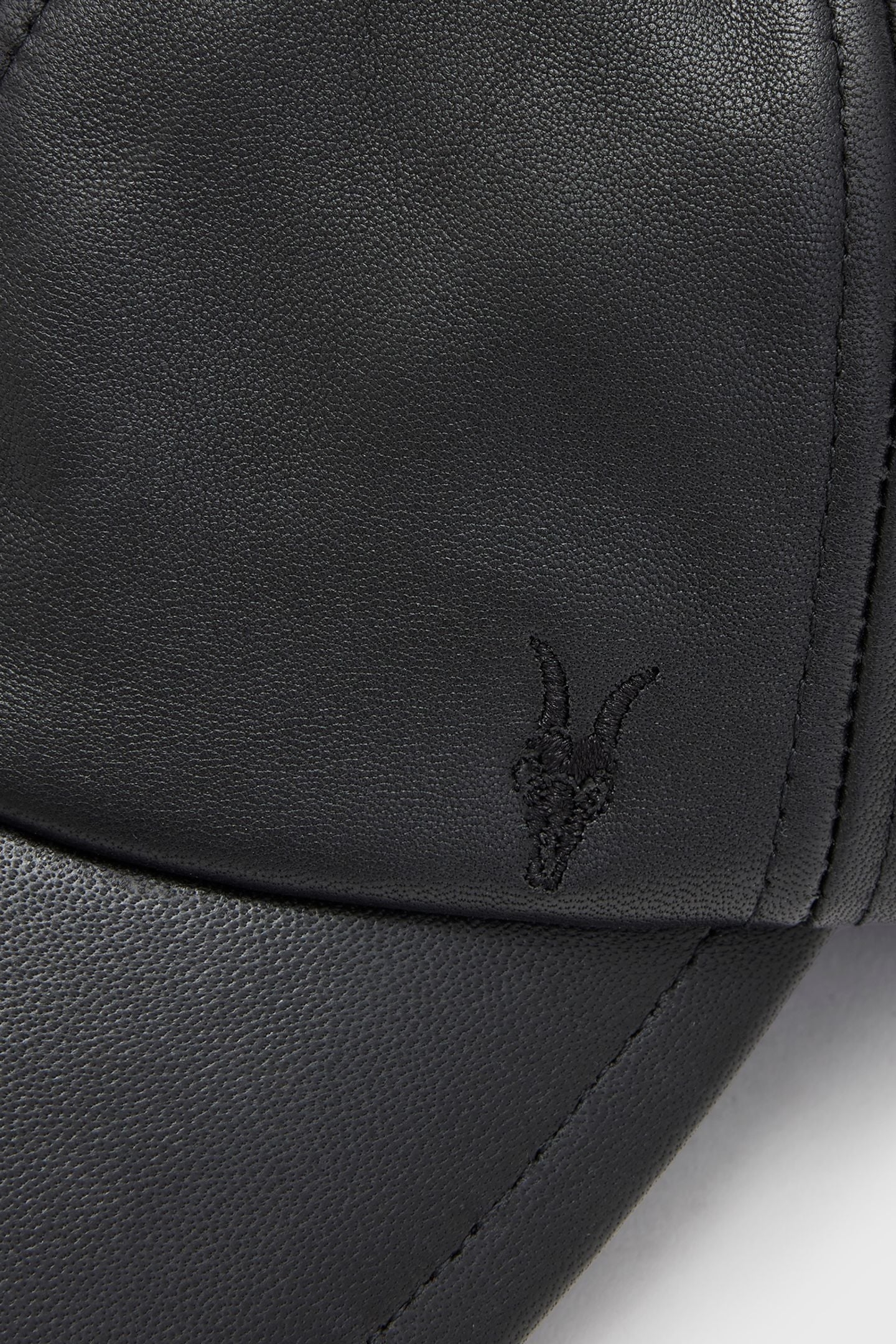 RAMSKULL LTHR CAP BLACK 6