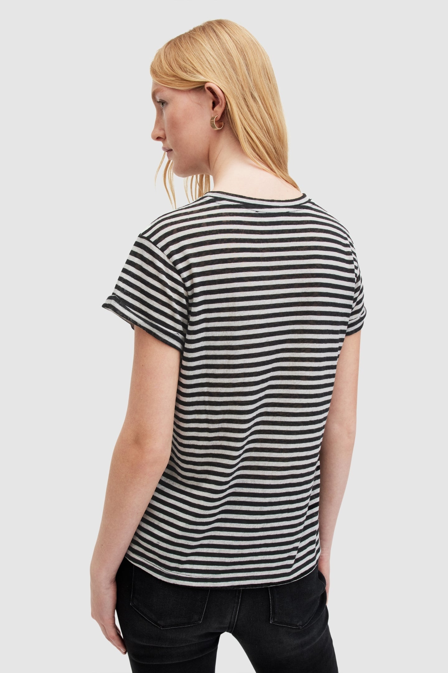 ANNA STRIPE TEE CHALK/INK 2