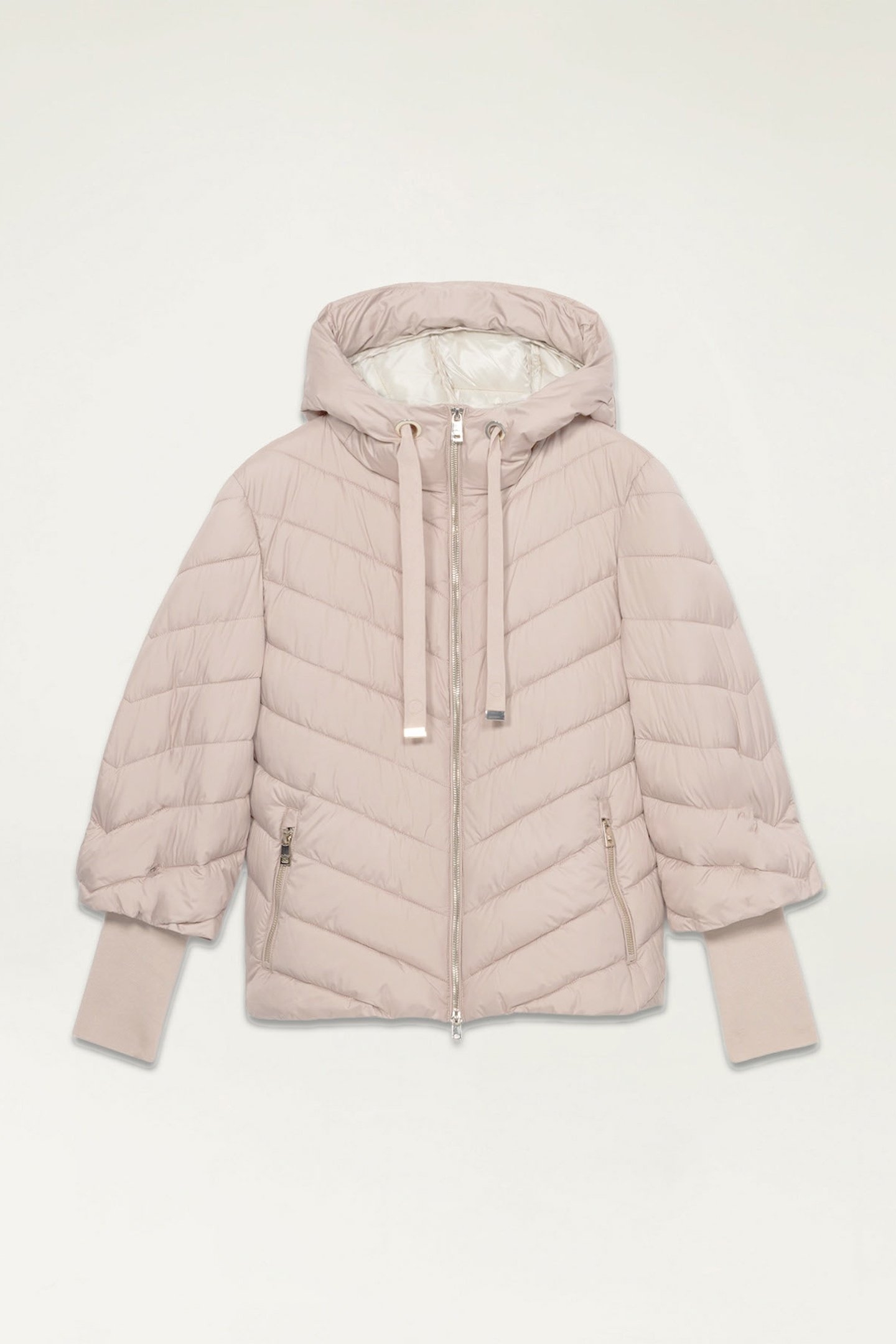 LIGHTWEIGHT DOWN JACKET WITH HOOD AND CUFFS PINK 5