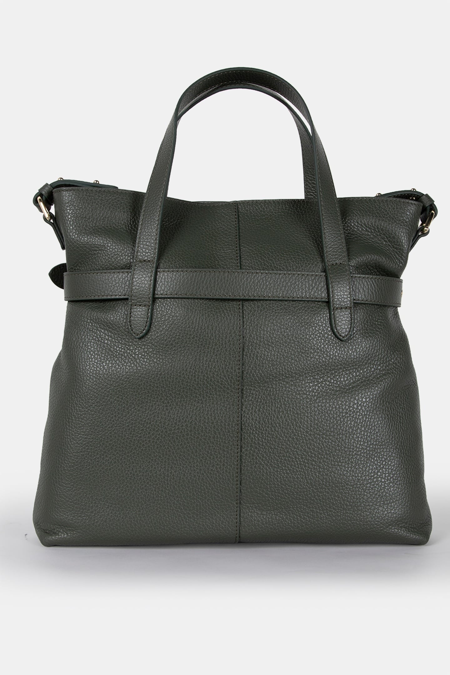 LARGE LEATHER TOTE BAG IN BLACK 3