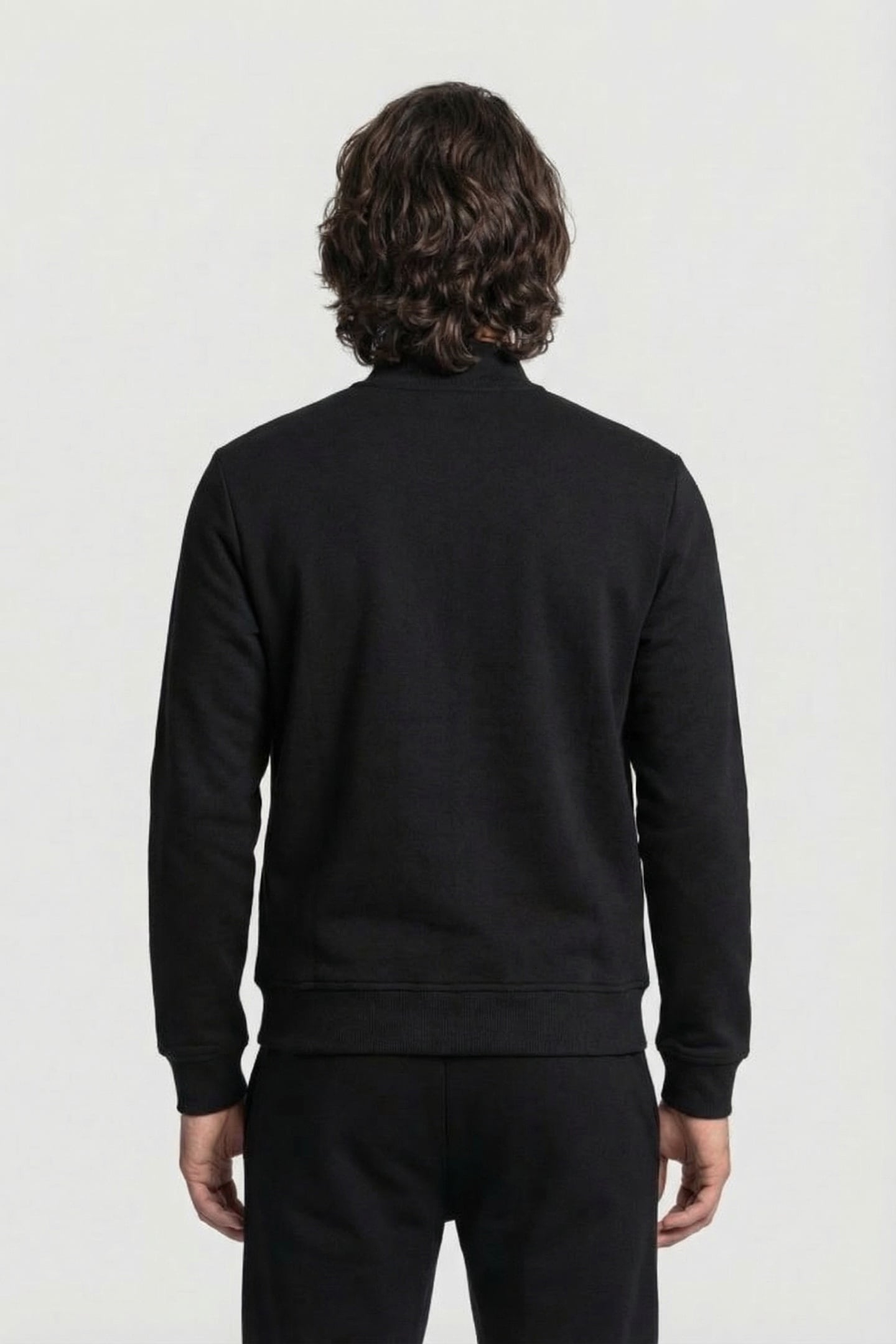 BLACK SWEAT ZIP JACKET 2