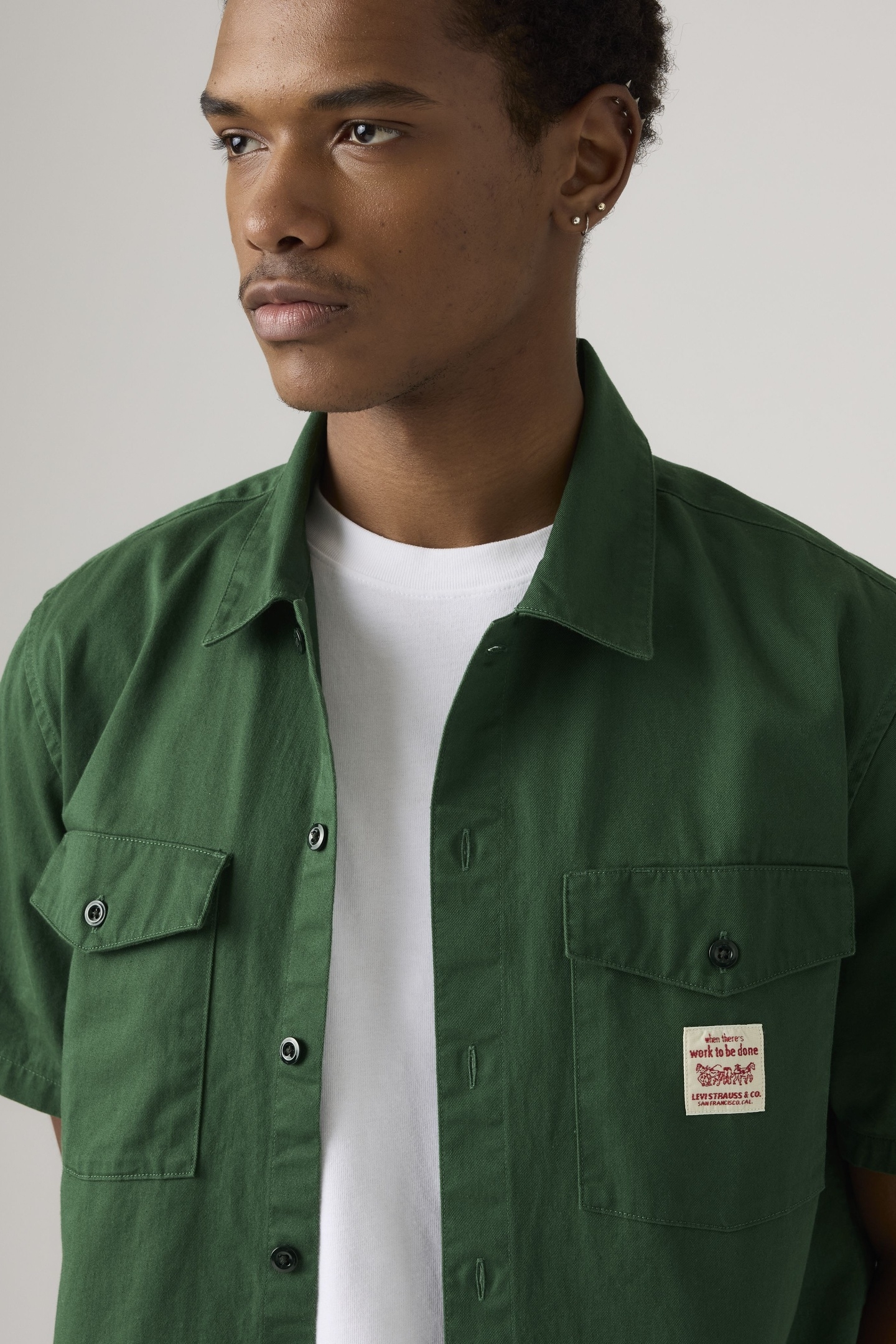 SHORT SLEEVE WORKER SHIRT GREEN 7