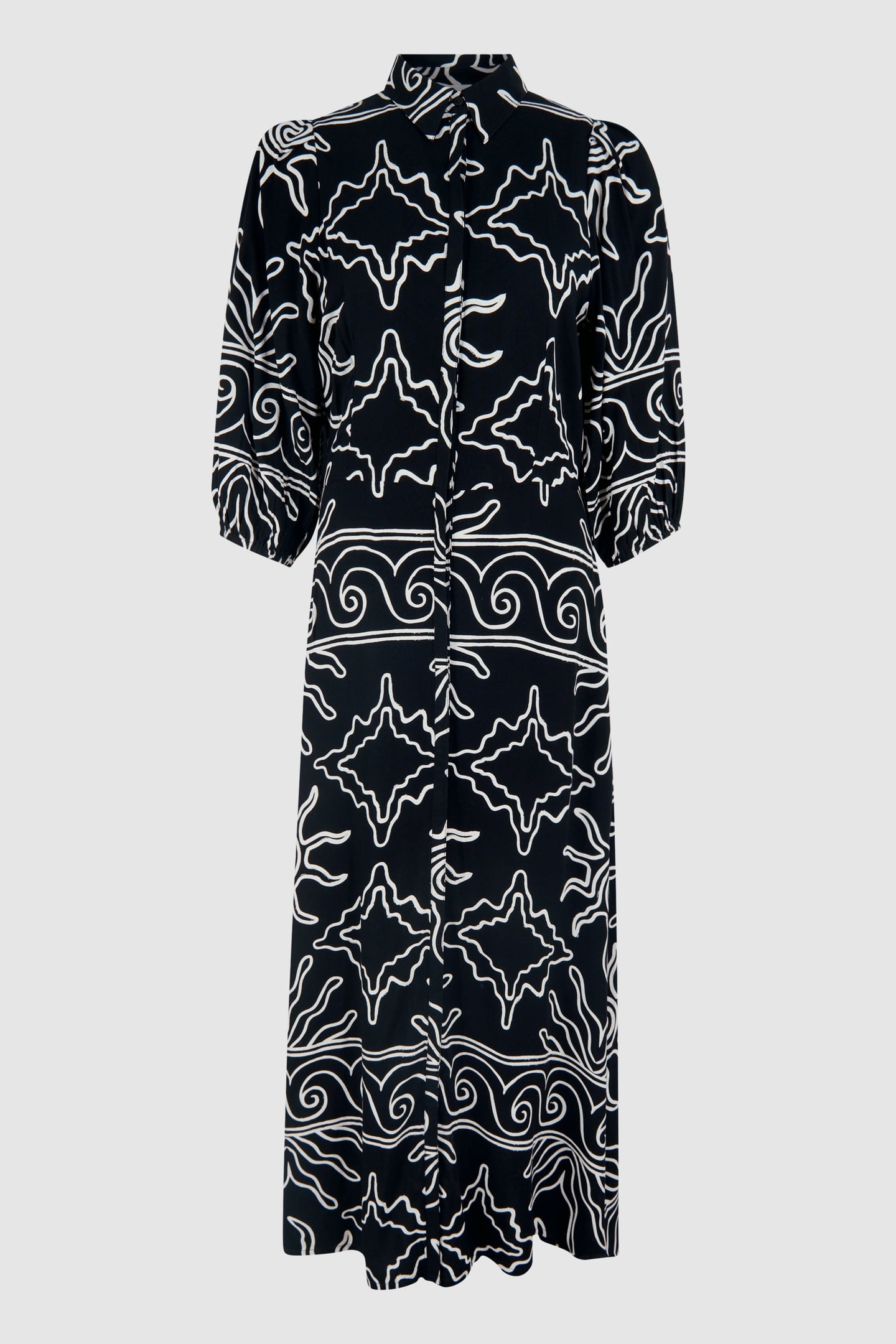 LA-SBTHIRTY LONG DRESS BLACK/WHITE 3