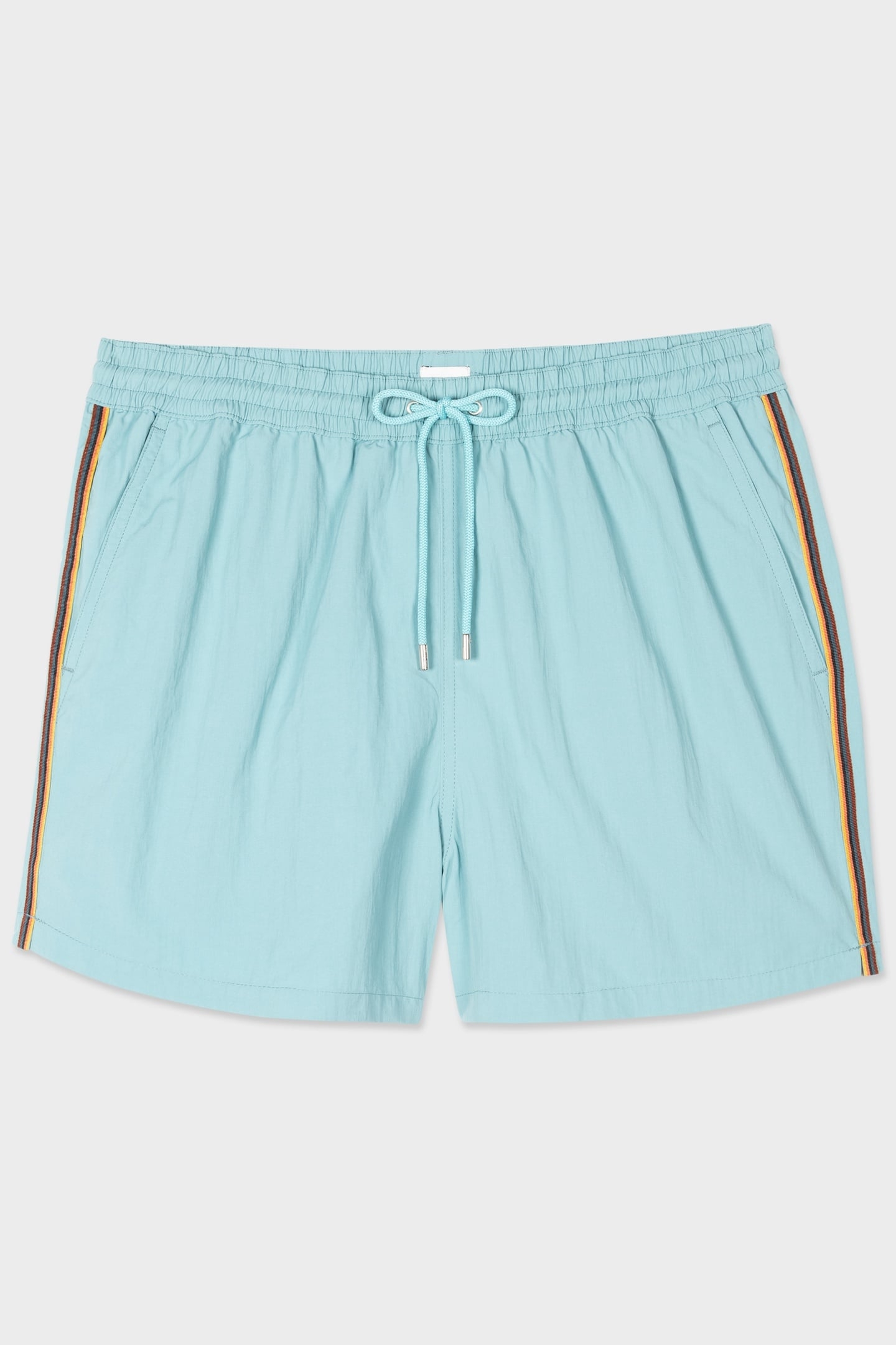 SWIMSHORT PLN+STRP PETROL BLUE 1