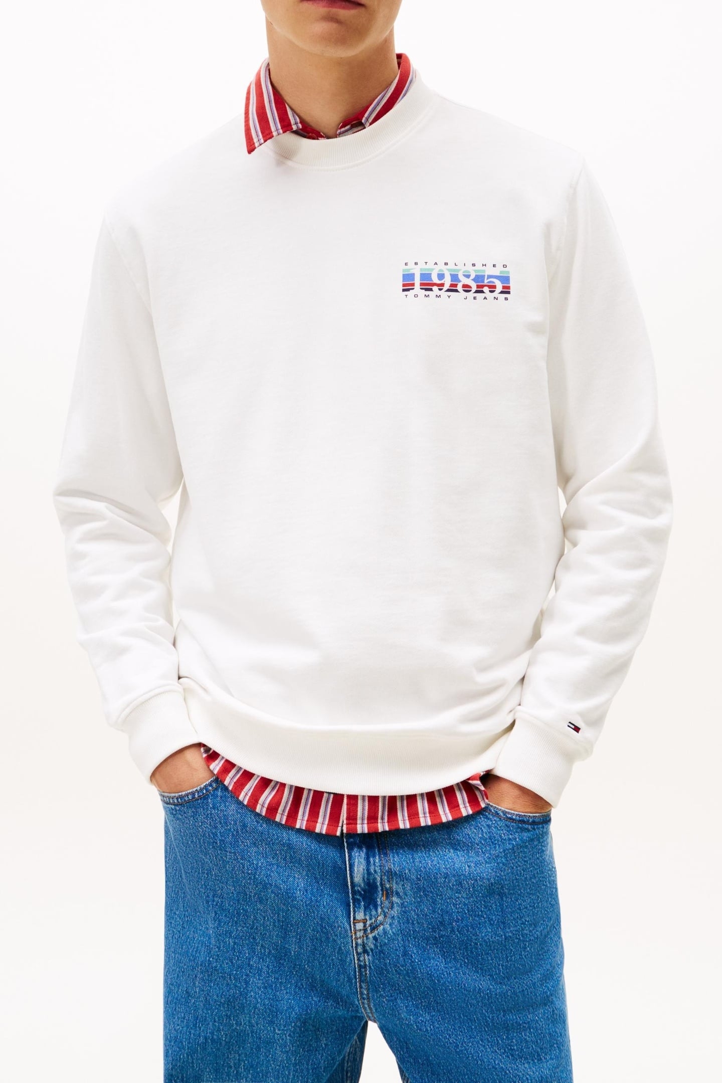 REGULAR ENTRY DNA PULLOVER SWEATSHIRT ECRU 1