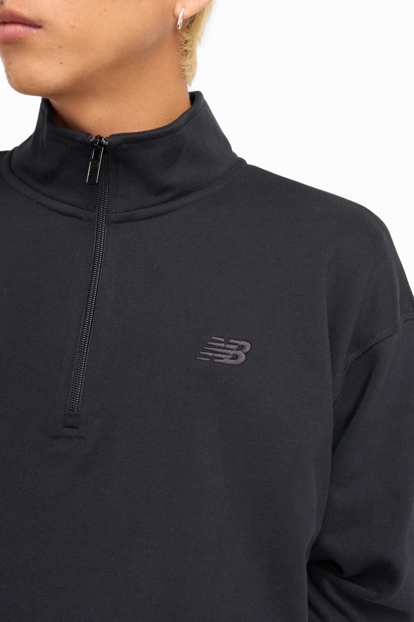 ATHLETICS FLEECE 1/2 ZIP BLACK 6