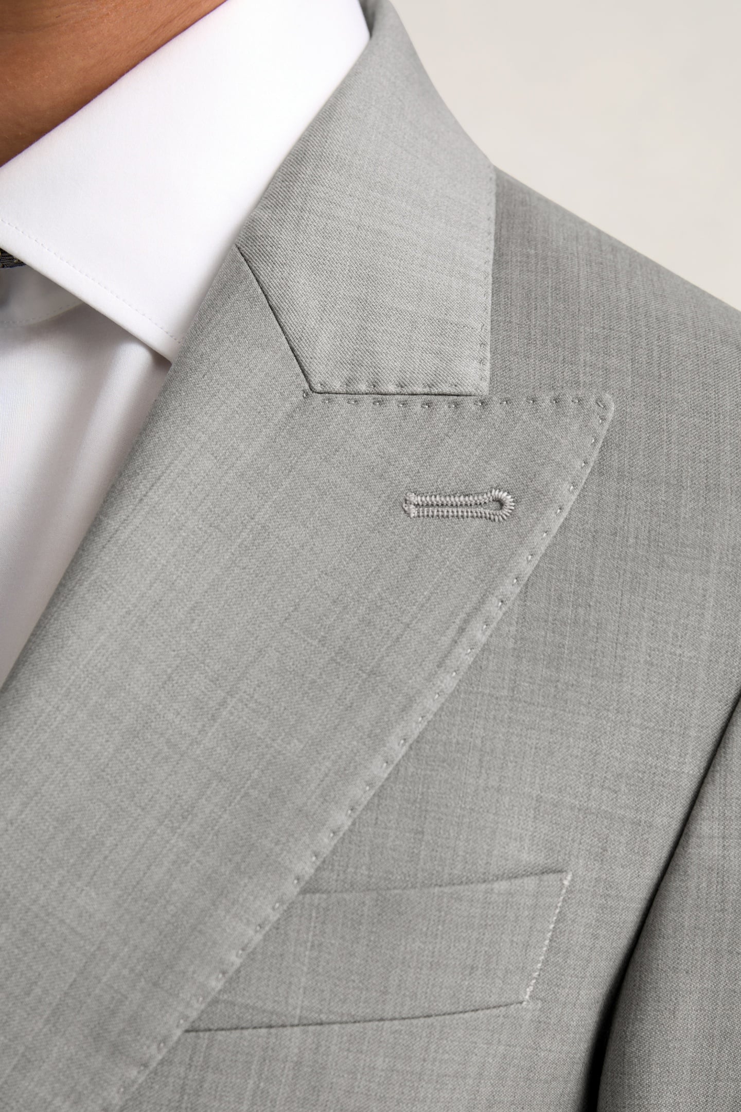 SB 1B PEAK WOOL BLAZER MID GREY 5