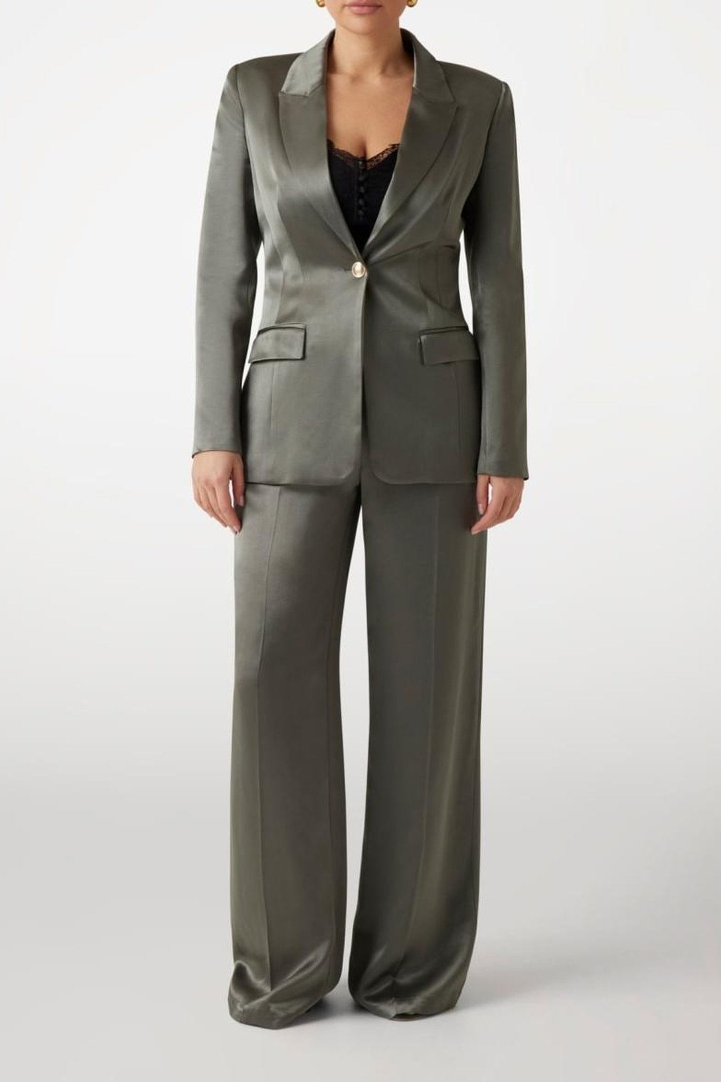 MARCIANO BY GUESS FANNIE STRAIGHT PANT STONE OLIVE 1