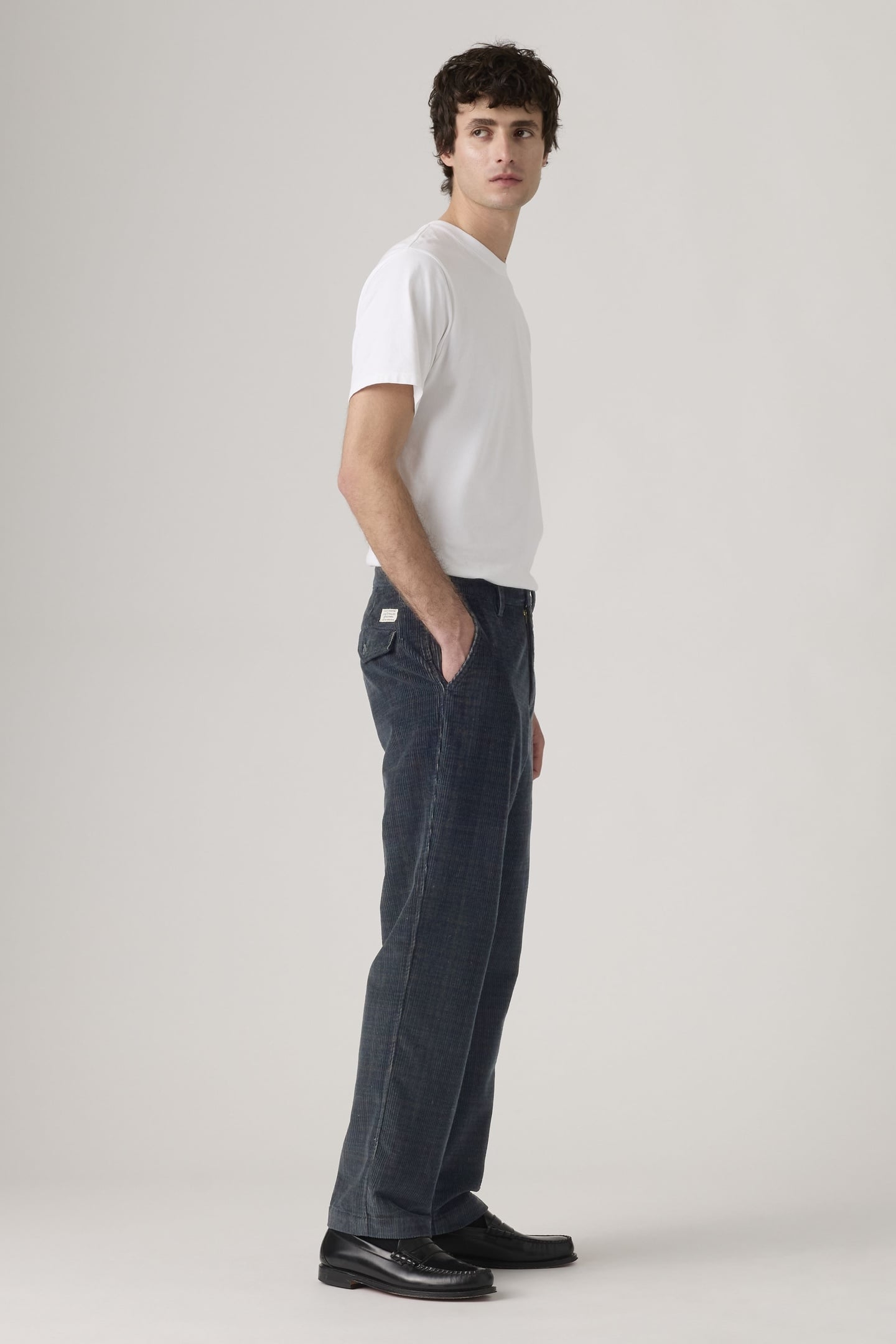 XX AUTHENTIC RELAXED CORDUROY CHINOS BLACK 5