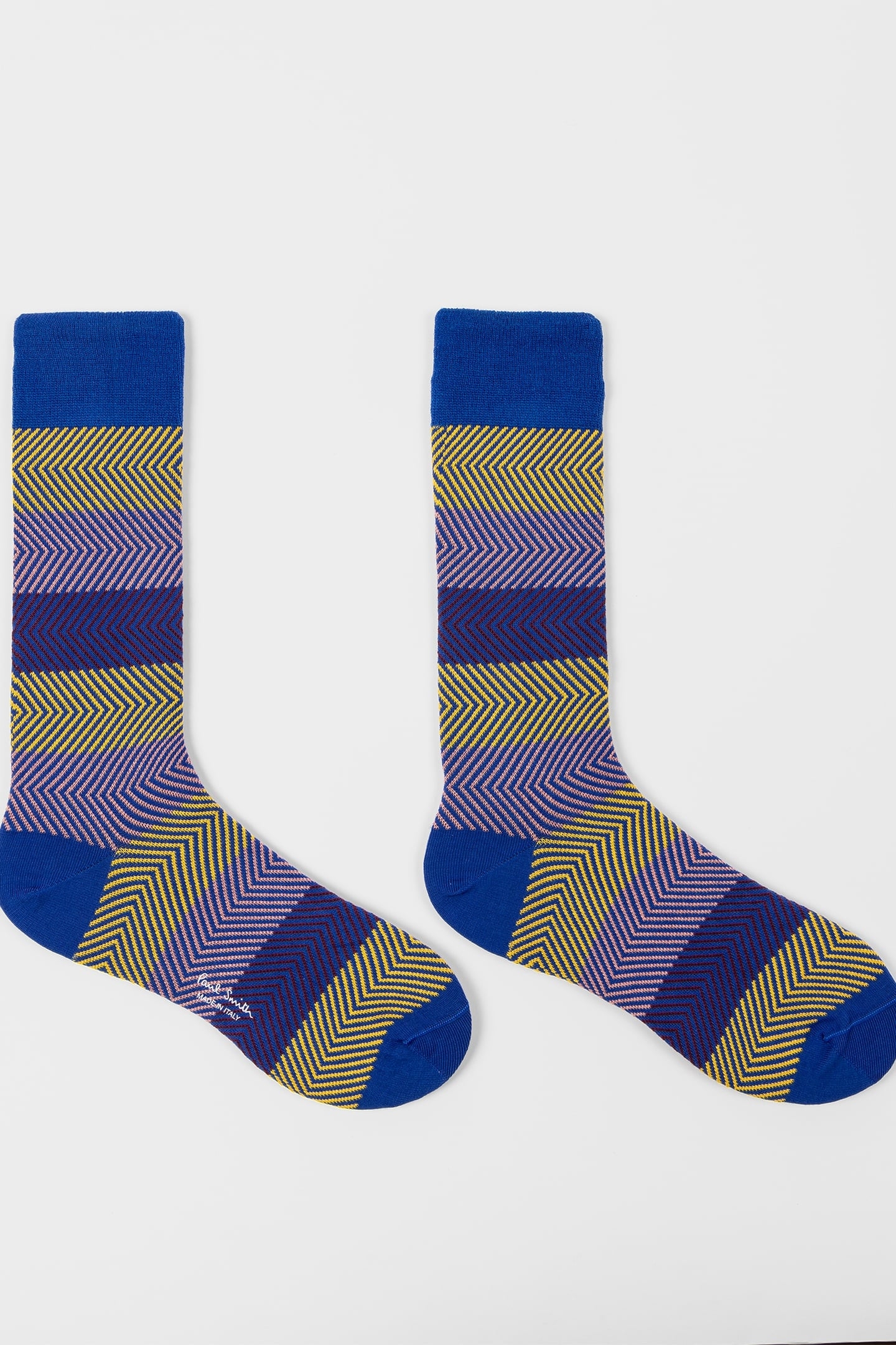 SOCK HERMAN ZIGZAG COBALT BLUE 5