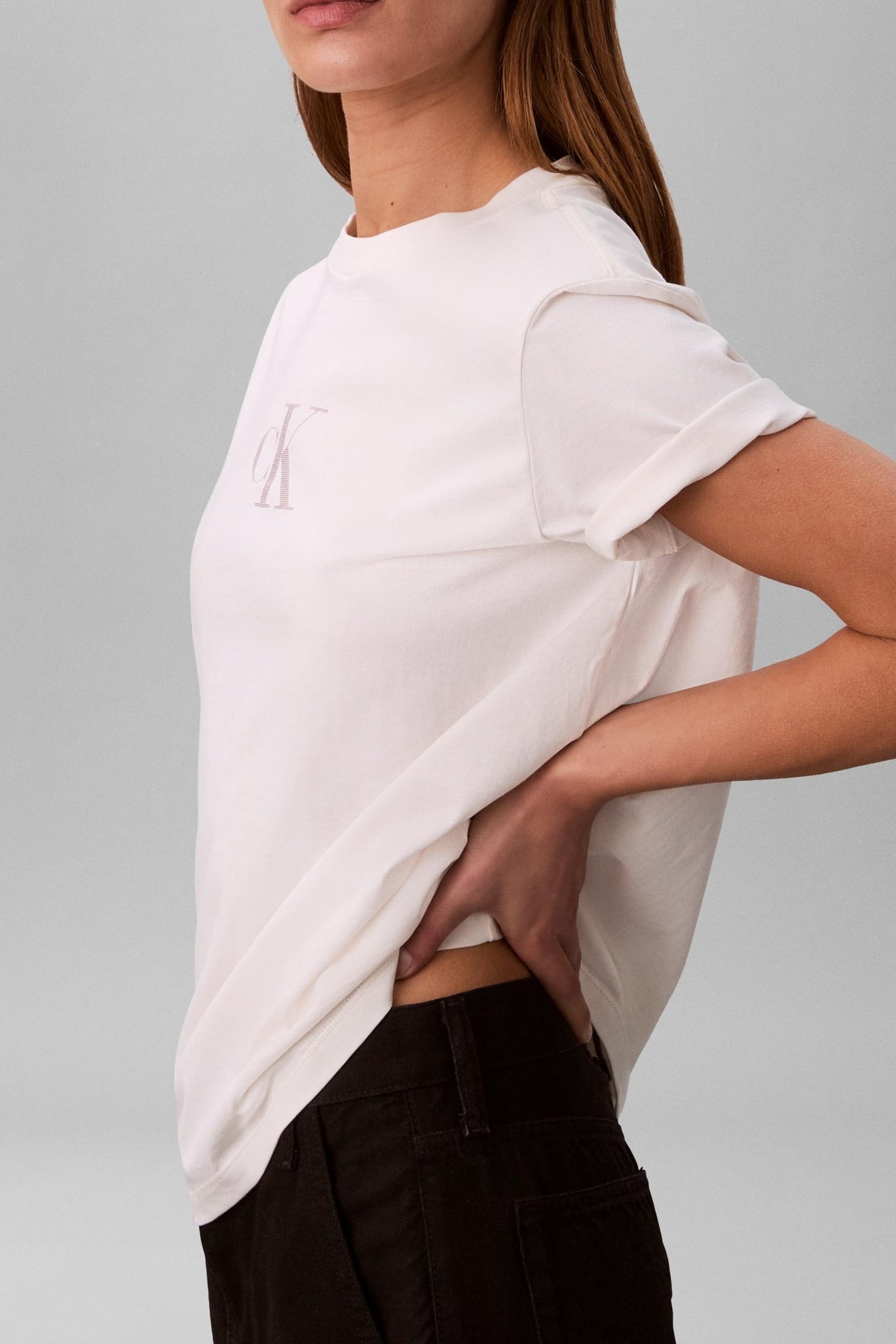 SS CLASSIC FOIL TEE WHITE GREIGE 6