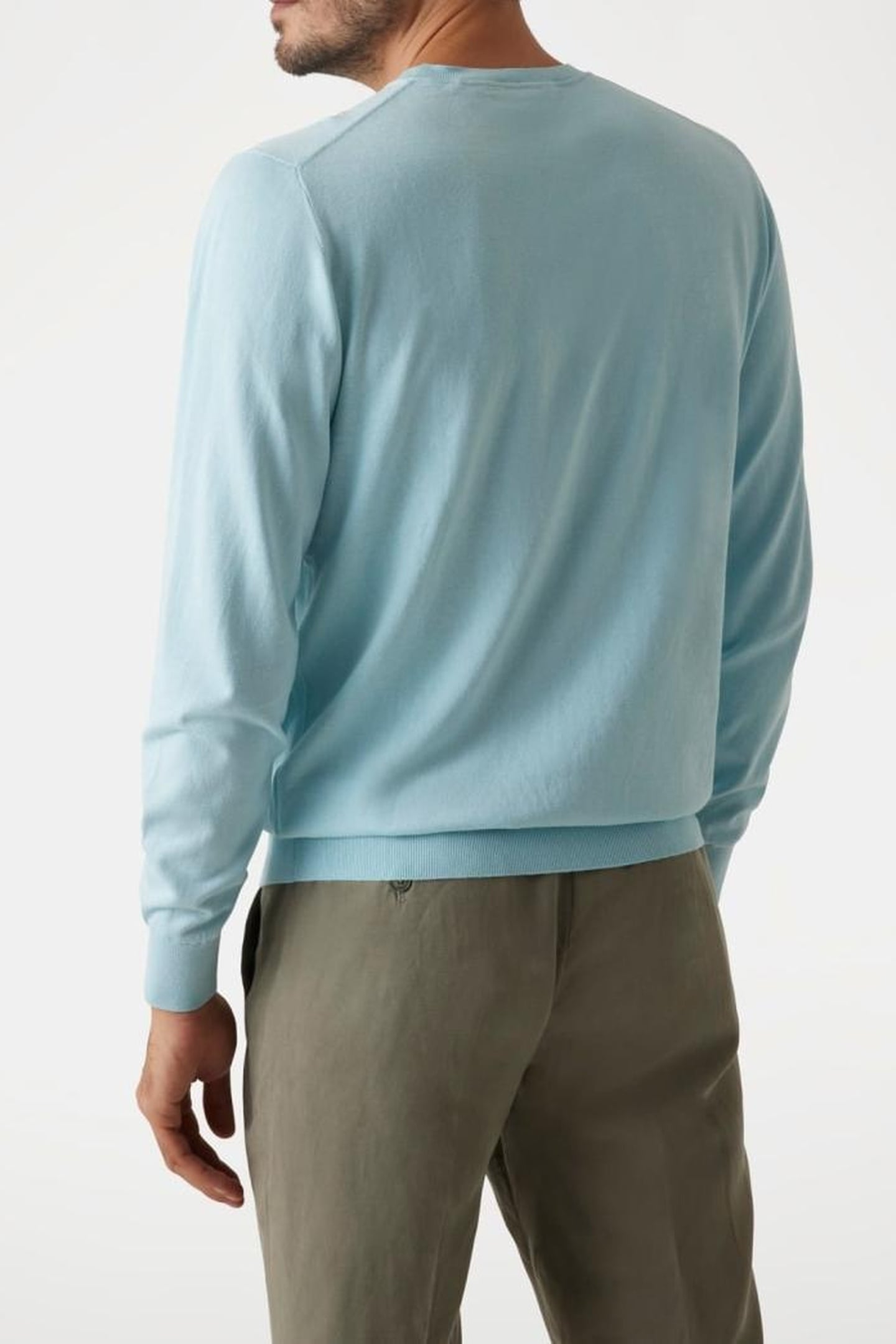 MARCIANO BY GUESS CN LS SILK COTTON SWEATER BELLA BLUE 2