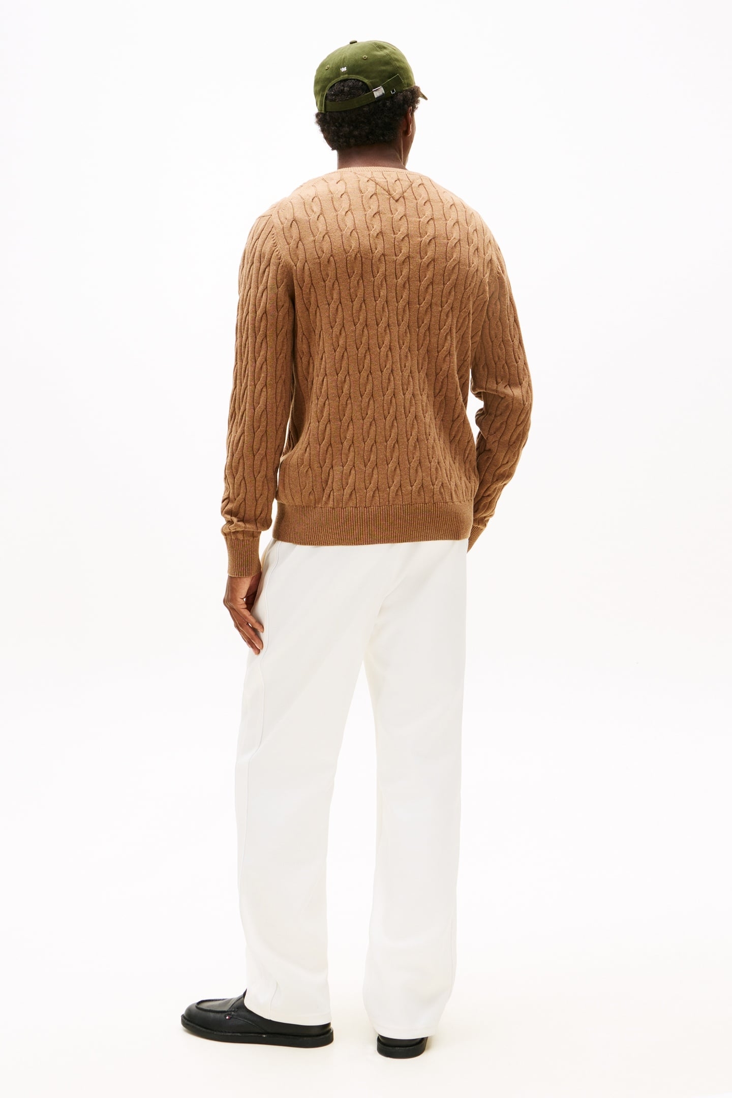 CLASSIC COTTON CABLE HIGHLAND KHAKI HEATHER 3