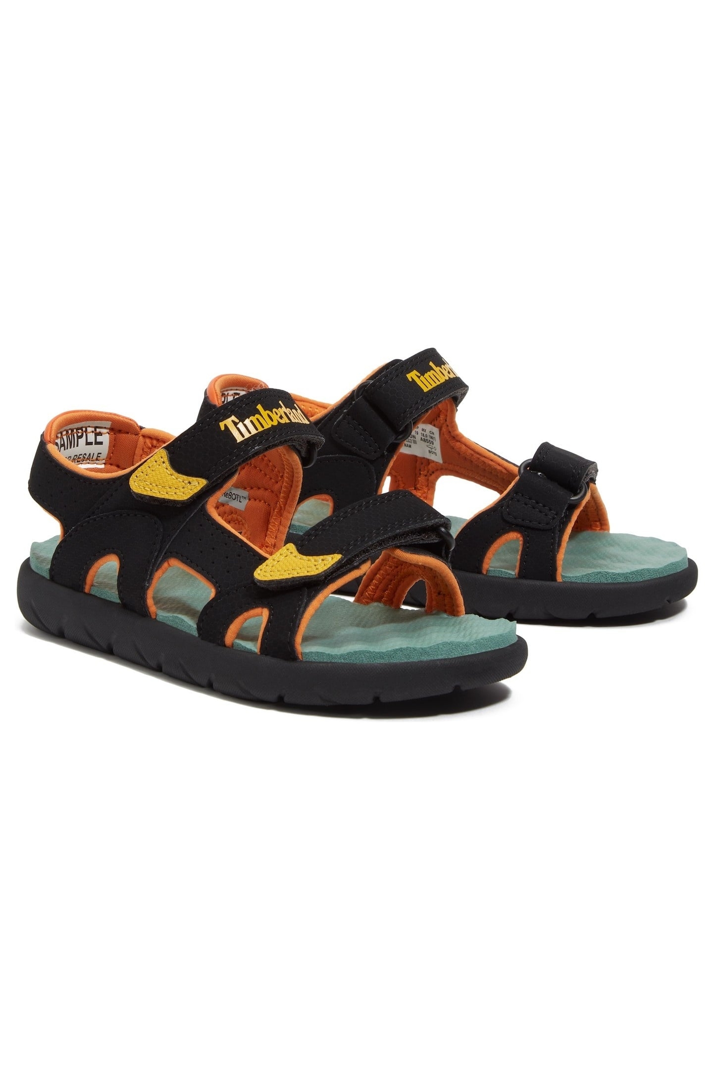 PERKINS ROW BACKSTRAP SANDAL BLACK W MEDIUM YELLOW 2