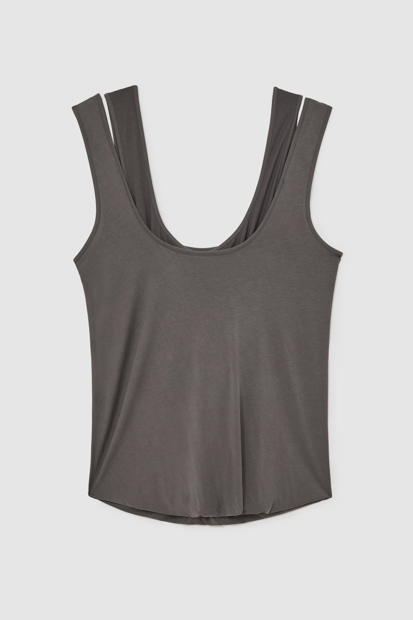 DOUBLE LAYER VEST CHARCOAL GREY 3