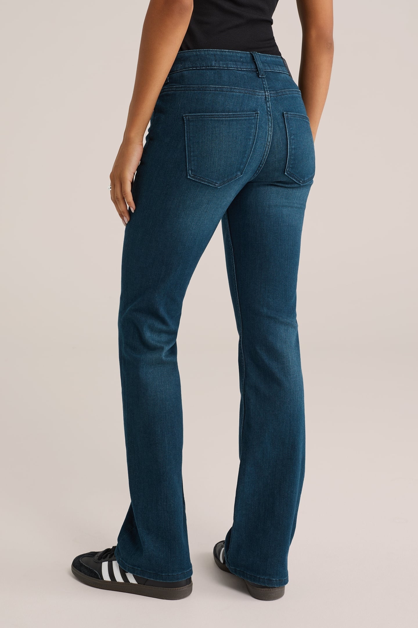 5-POCKET MID WAIST DARK BLUE 2