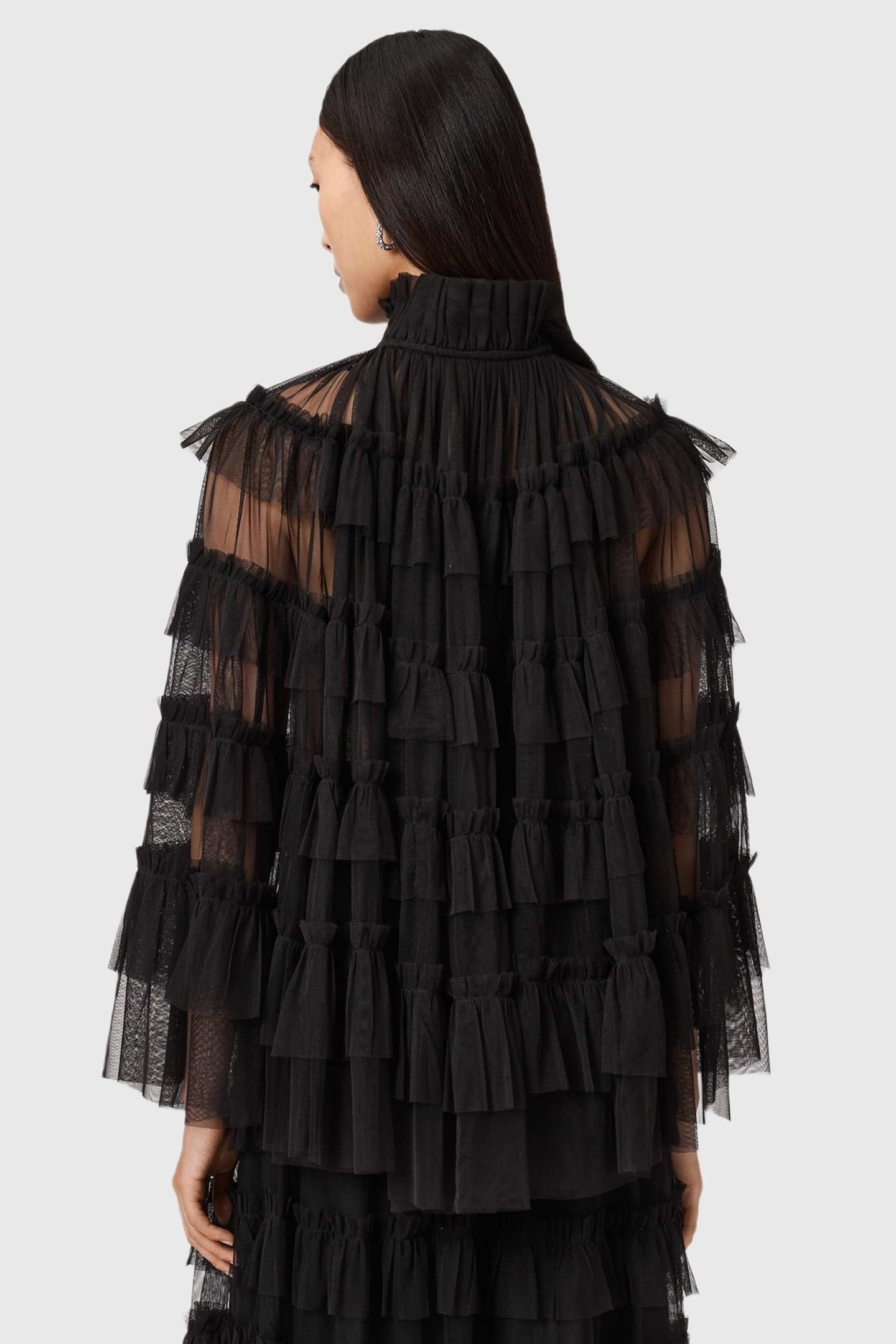 AUDE RUFFLE CAPE BLACK 2
