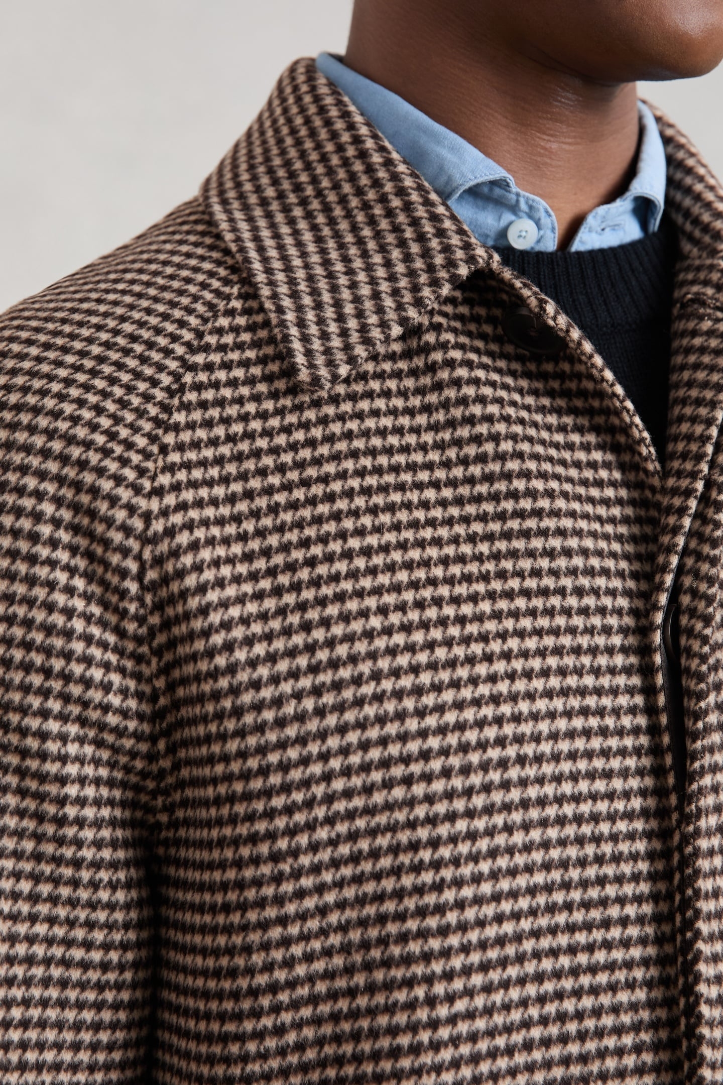 SB DOGTOOTH CHECK OVERCOAT BROWN 4