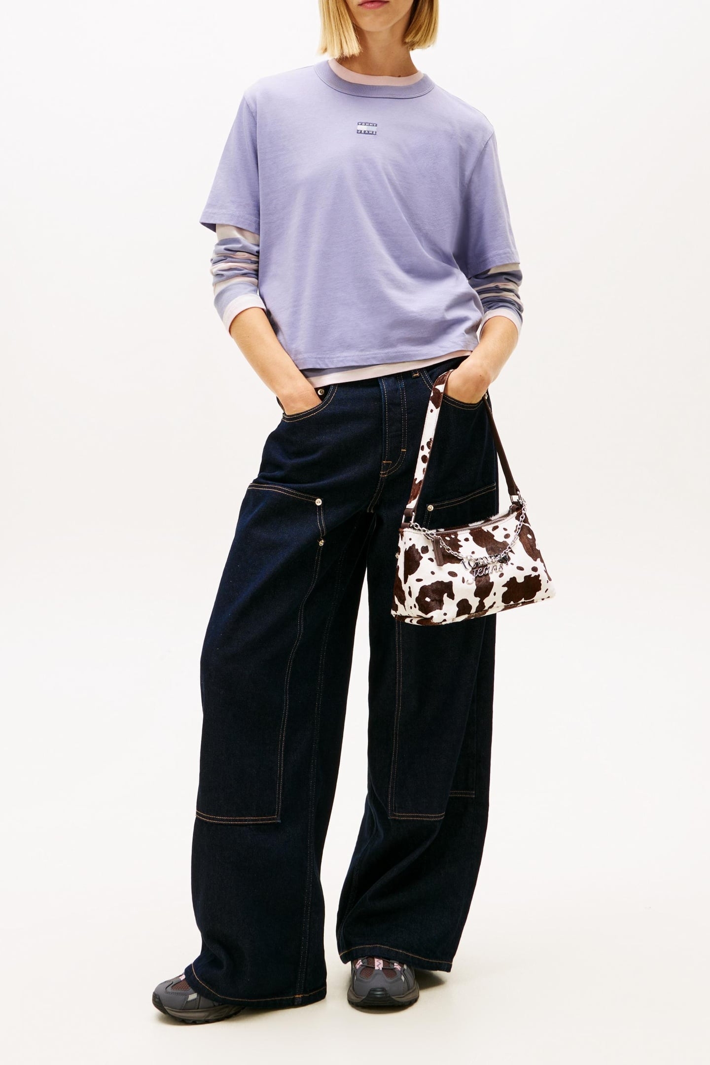 BOXY BADGE TEE PERIWINKLE DUSK 3