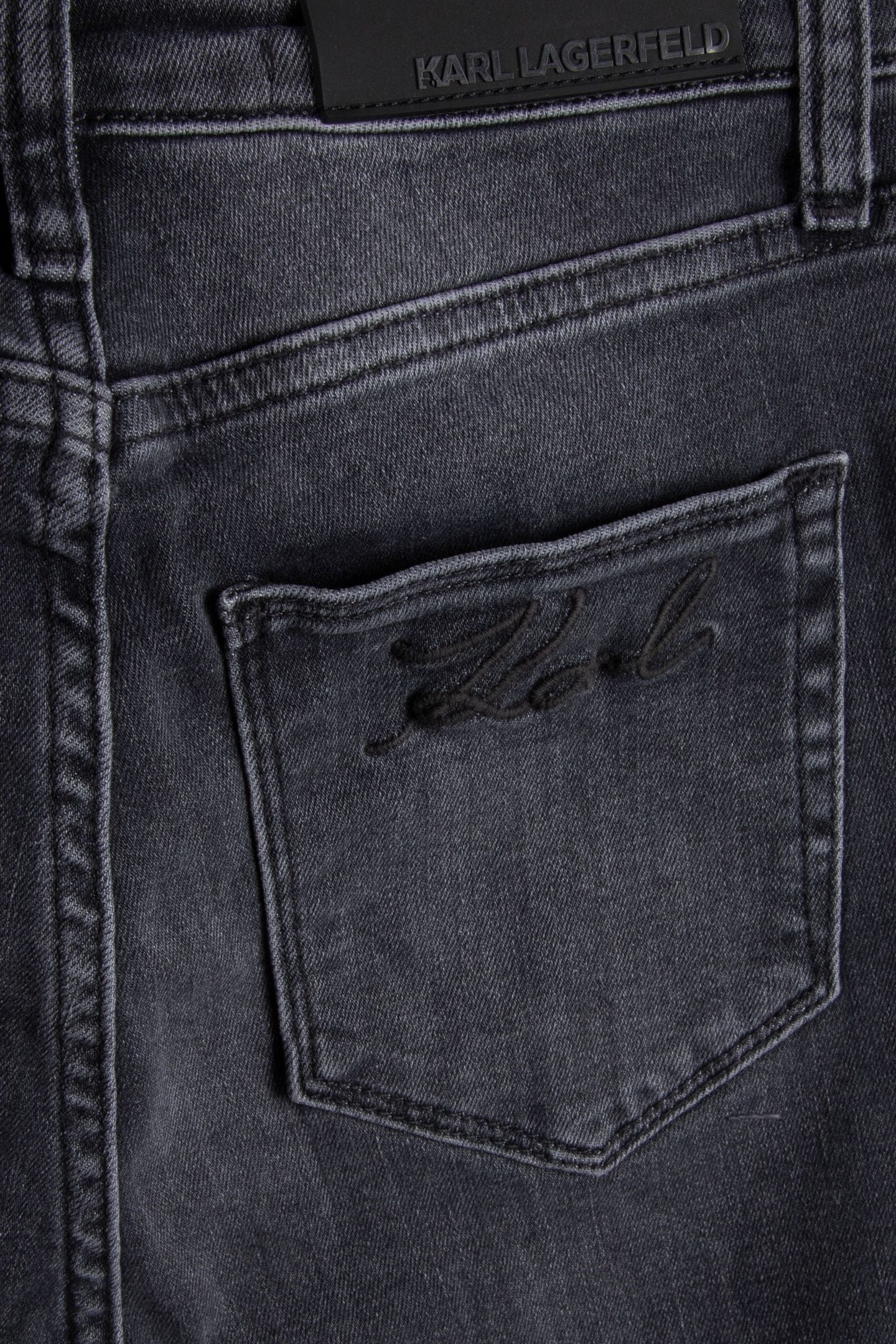 DARK GREY DENIM SKINNY DENIM PANTS 4