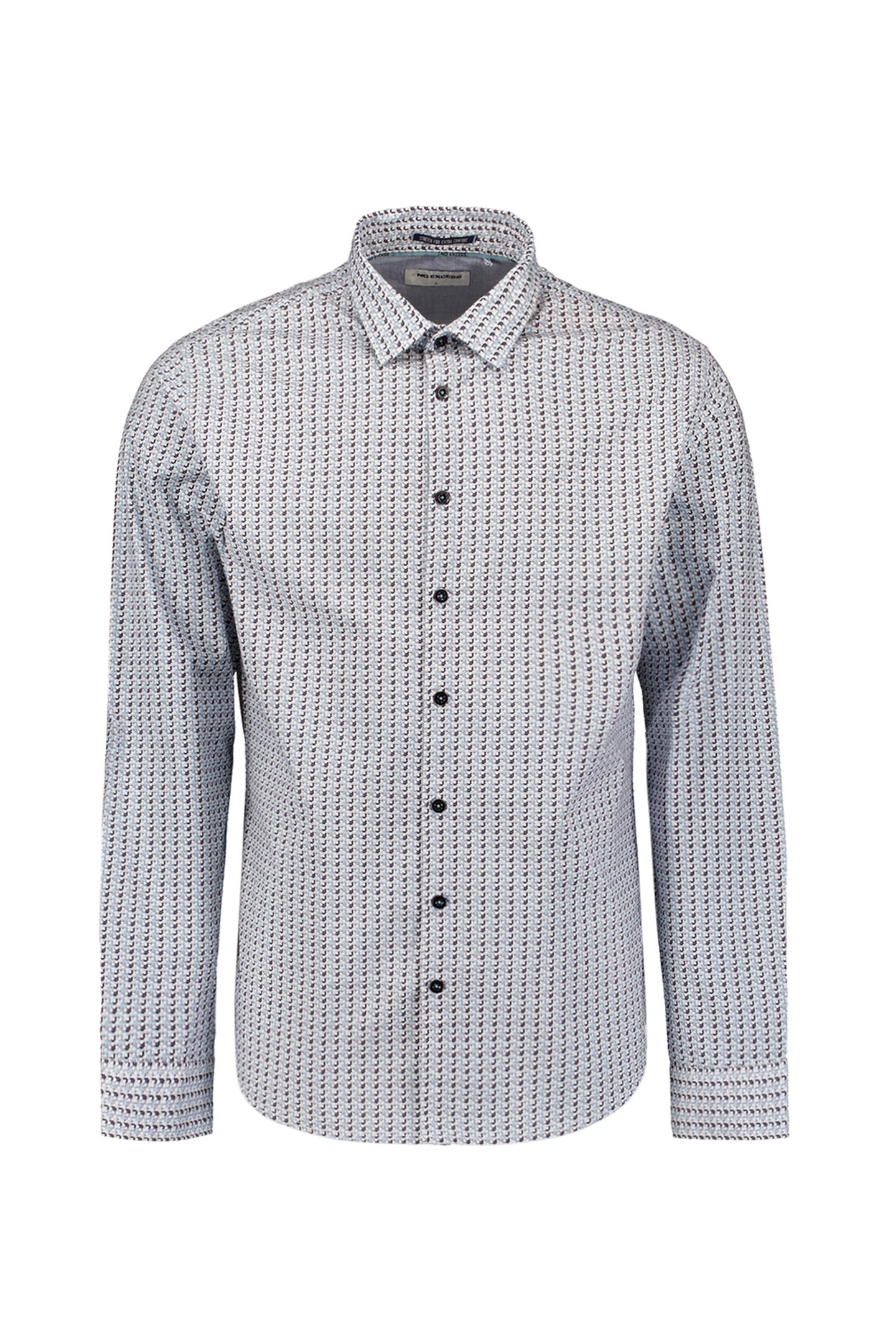 SHIRT STRETCH ALLOVER PRINTED SEABLUE 4