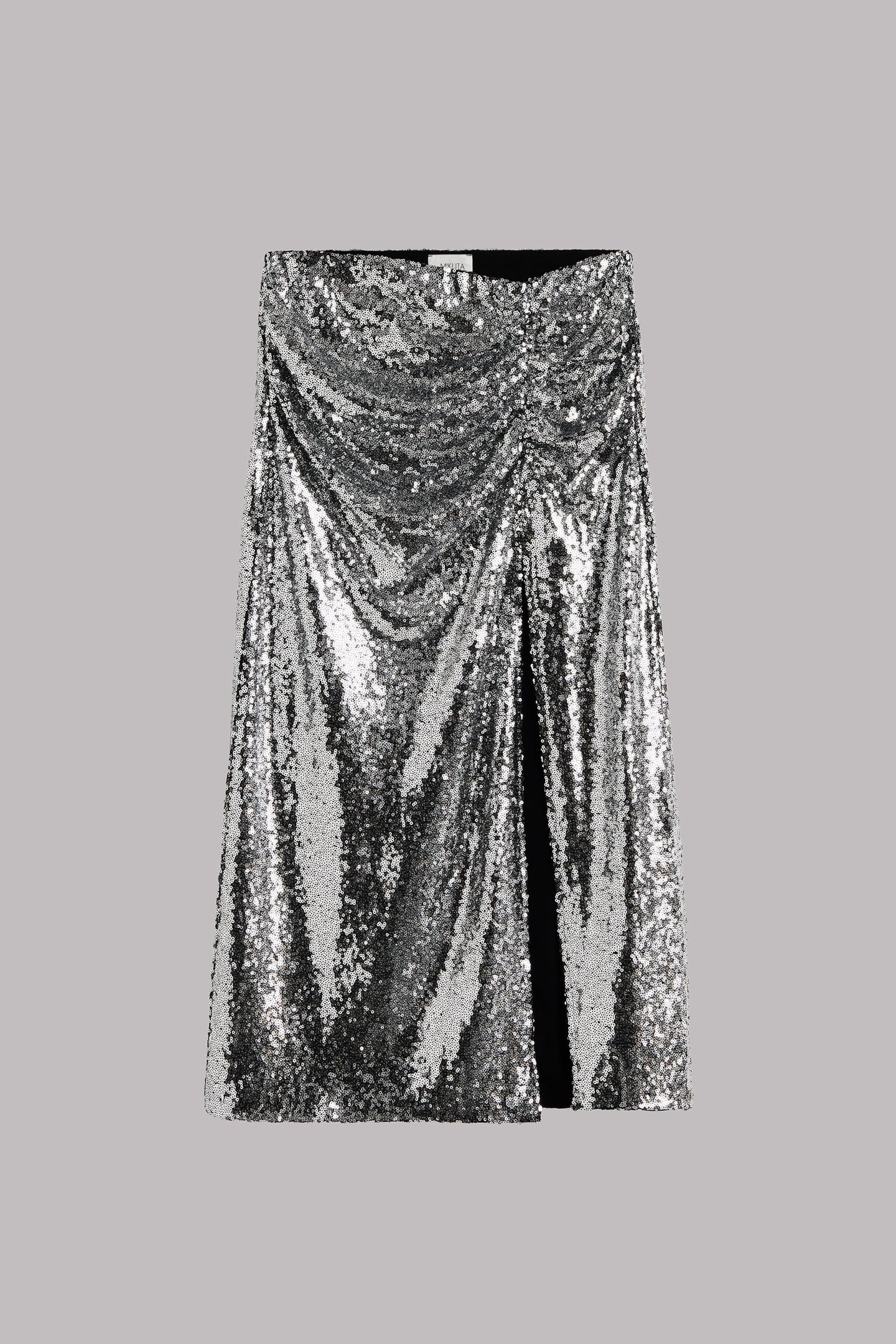 THE DARK LONG SLIT SEQUIN SKIRT 1
