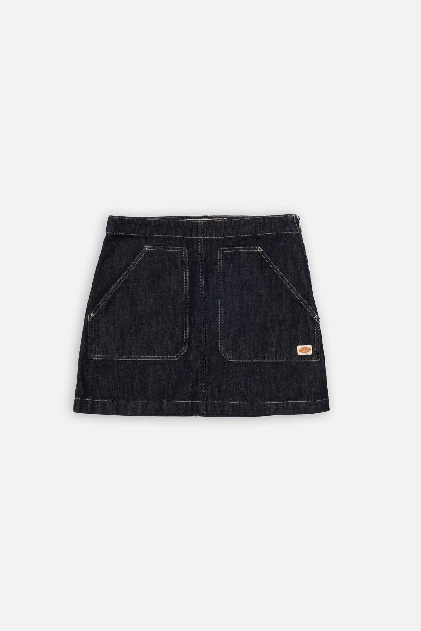 ELVY WORKWEAR DENIM SKIRT DARK BLUE 4