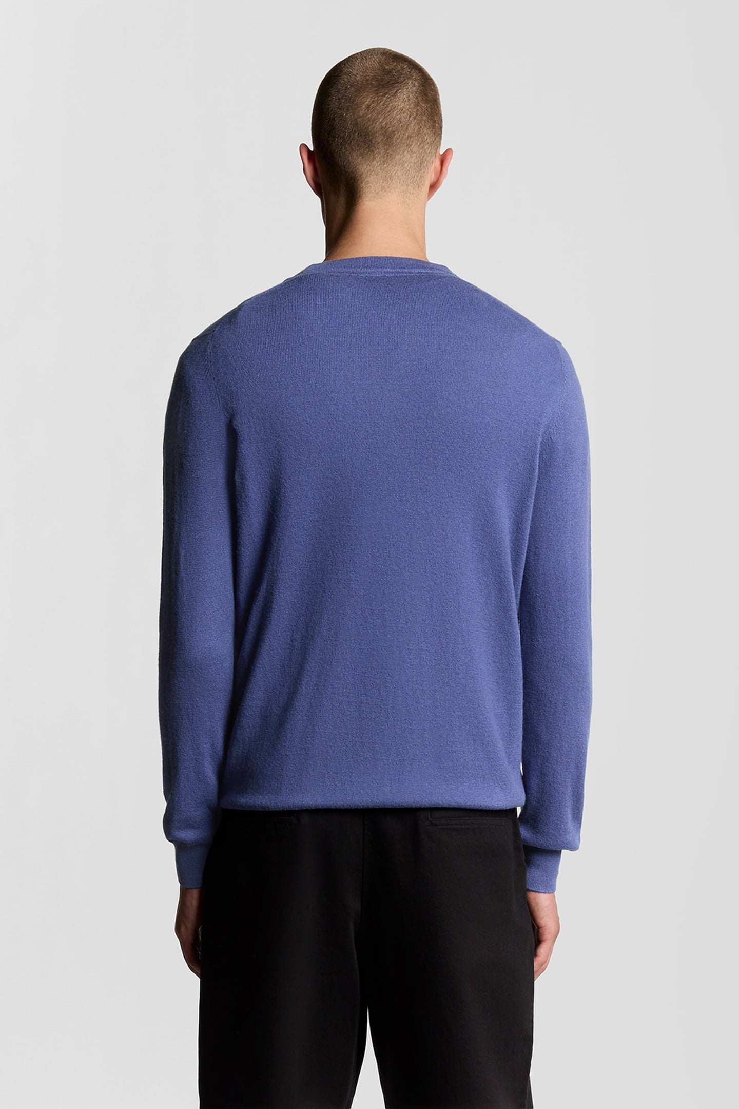 COTTON MERINO CREW NECK JUMPER TWILIGHT 3
